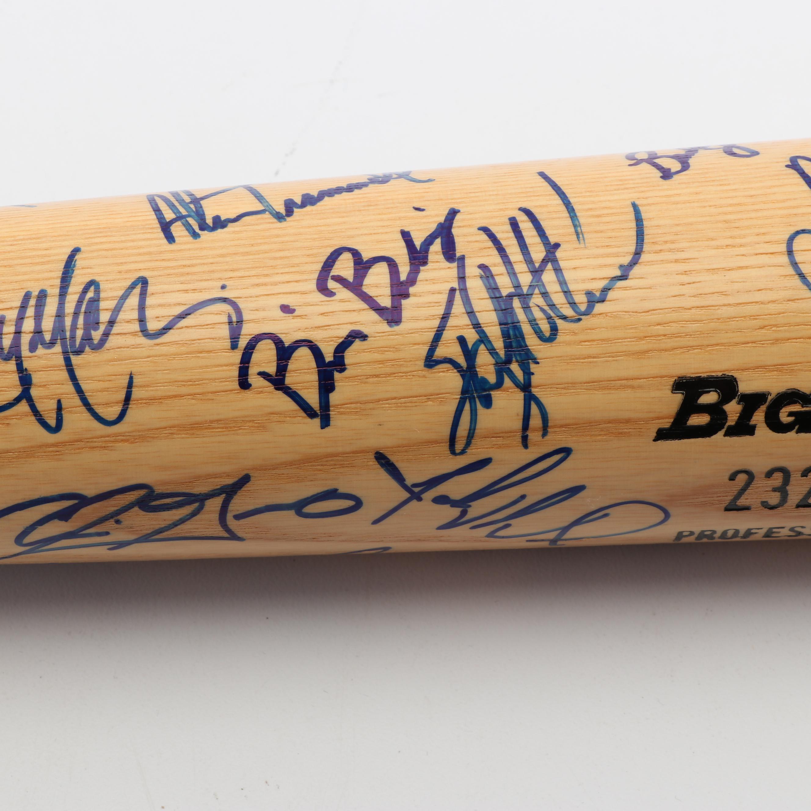 2000 San Diego Padres Autographed Baseball Bat including Trevor Hoffman