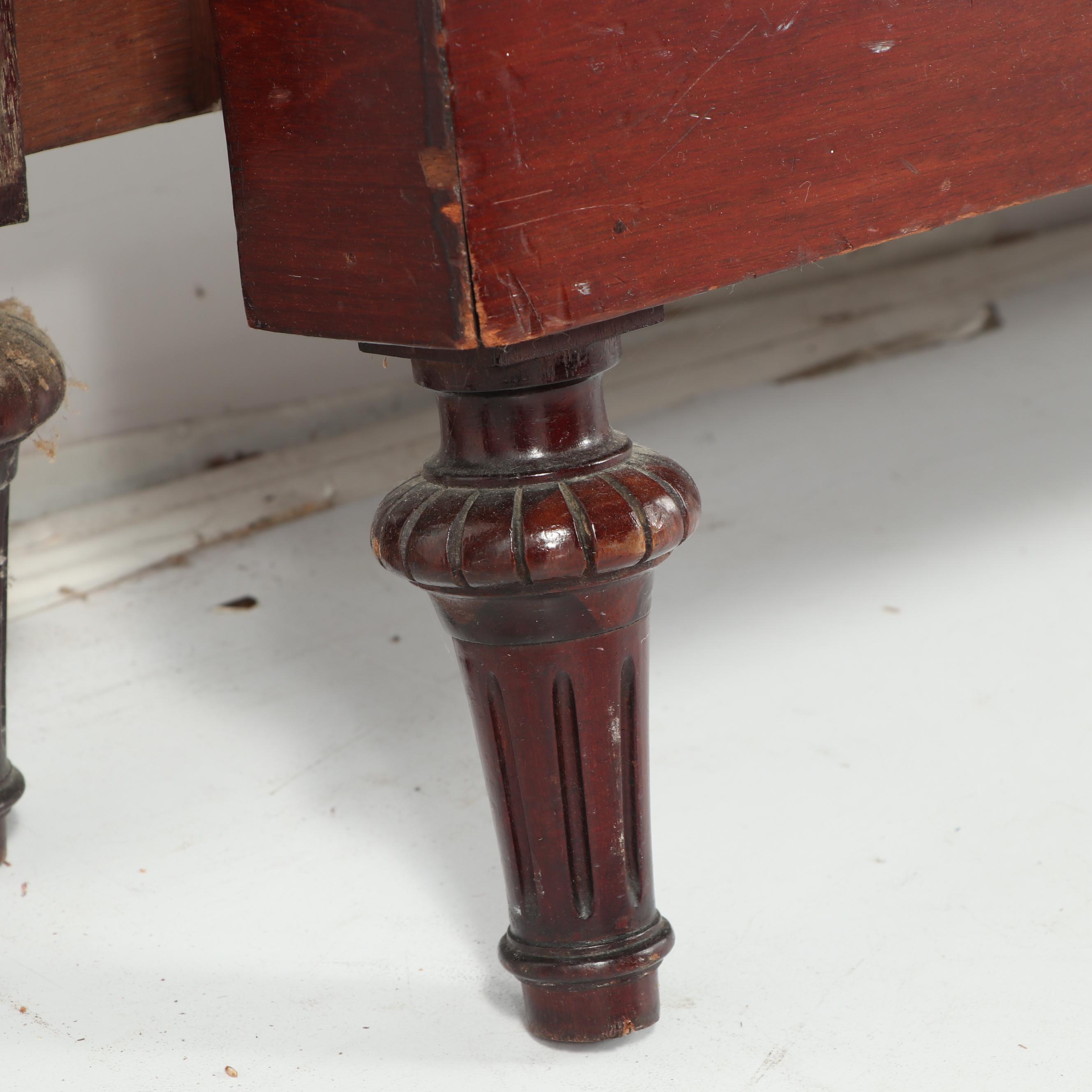 Victorian Style Mahogany Queen Size Bed Frame, Mid 20th Century