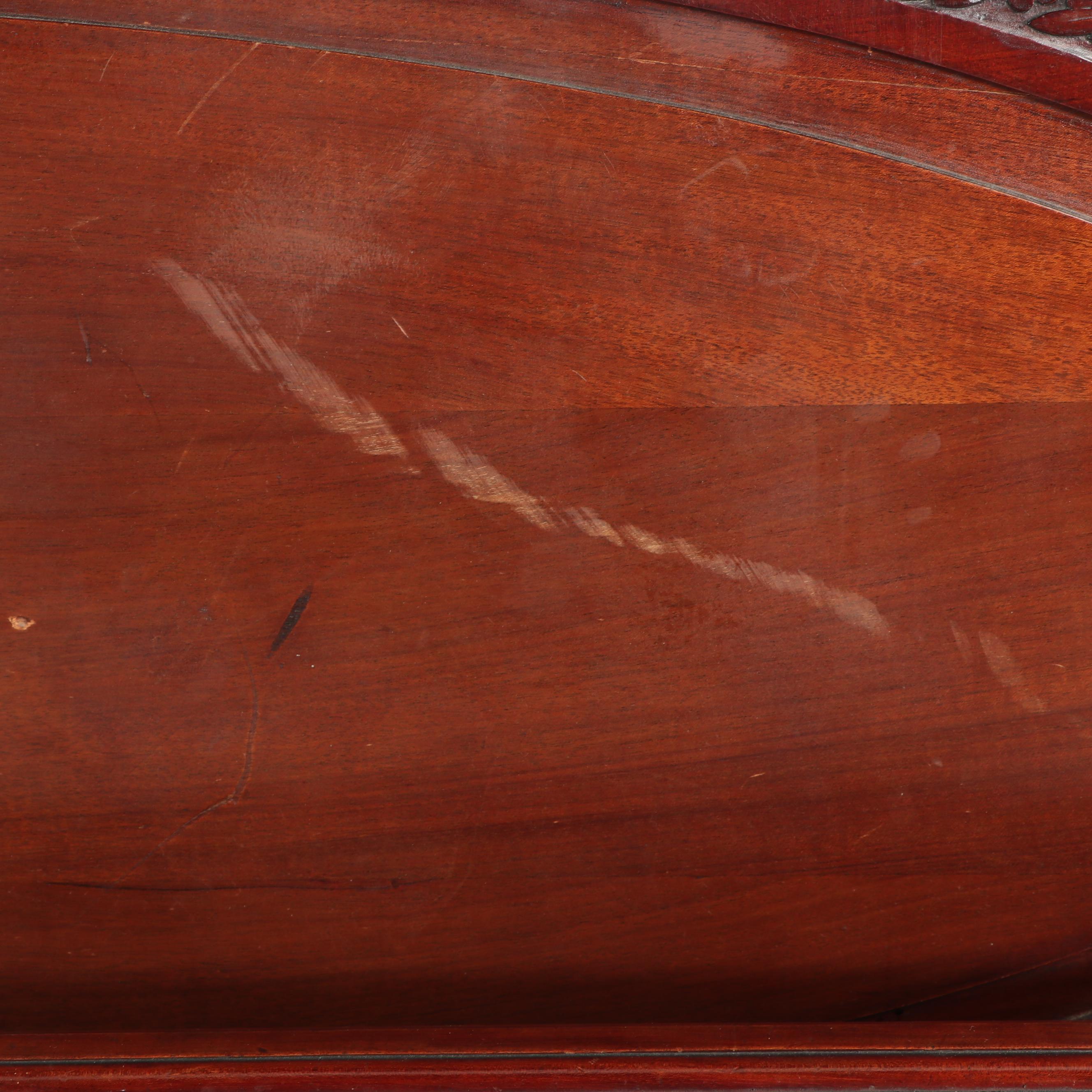 Victorian Style Mahogany Queen Size Bed Frame, Mid 20th Century