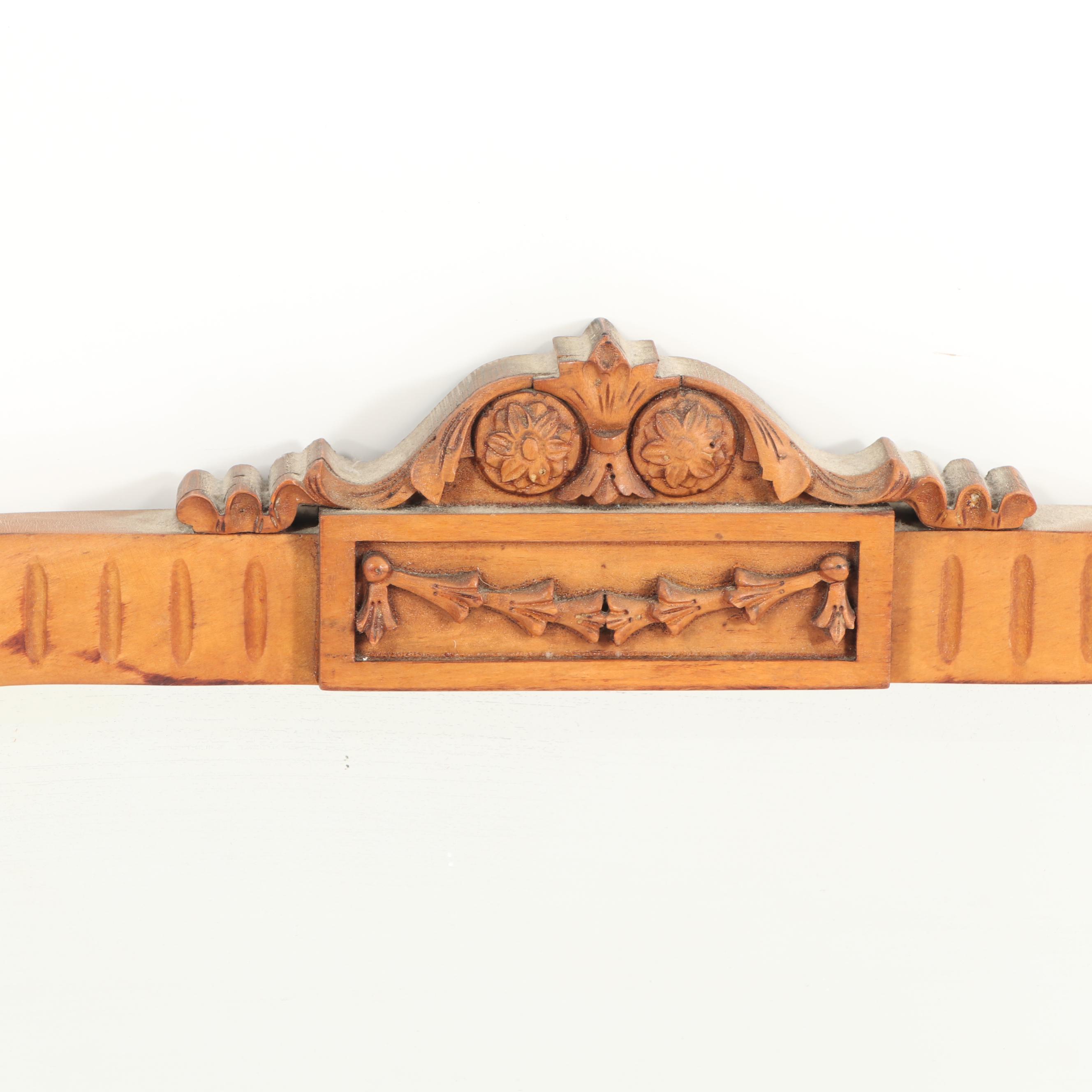 Federal Style Walnut Finish Frame Wall Mirror, Early/Mid 20th Century