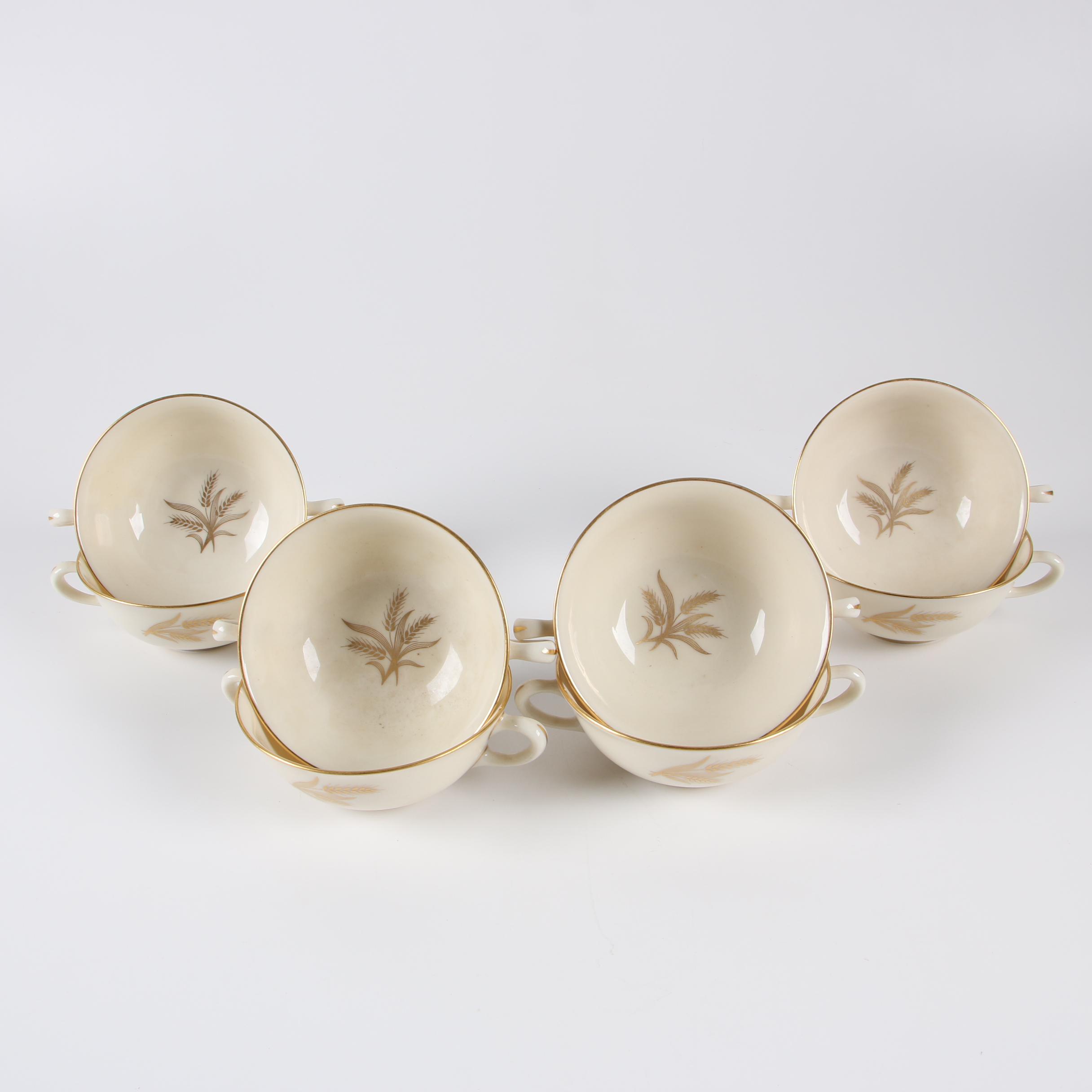Mid to Late 20th Century Lenox "Harvest" Porcelain Dinnerware Service for Eight
