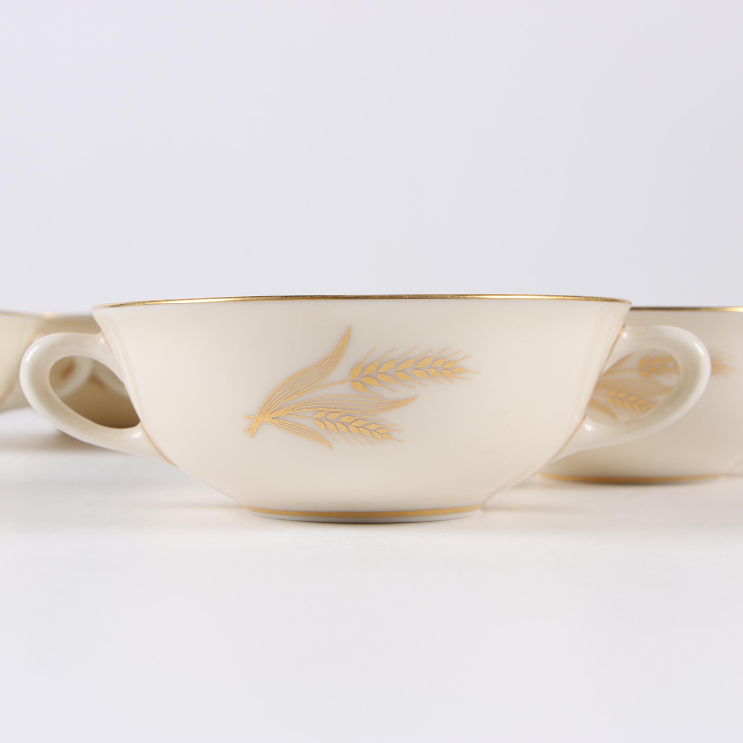 Mid to Late 20th Century Lenox "Harvest" Porcelain Dinnerware Service for Eight