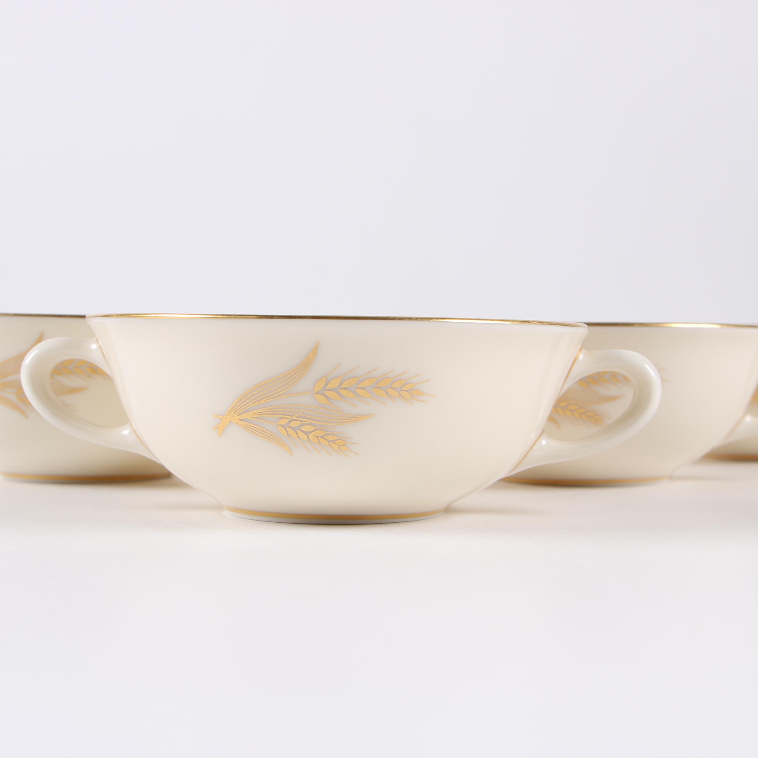 Mid to Late 20th Century Lenox "Harvest" Porcelain Dinnerware Service for Eight
