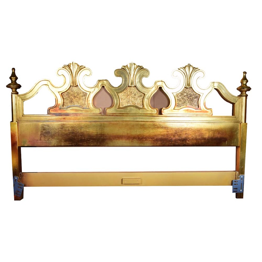 Louis XV Giltwood King Size Headboard, Mid-20th Century