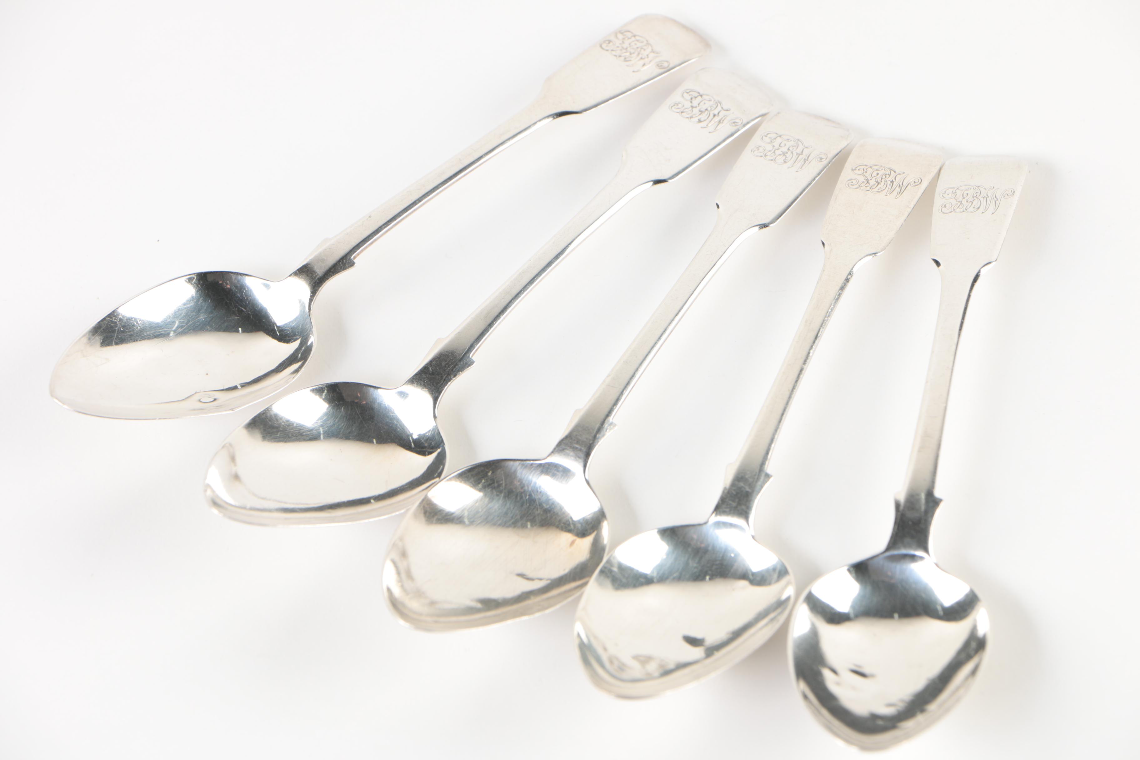 William Eaton English Sterling Teapoons with Charles Lias, Early 19th Century