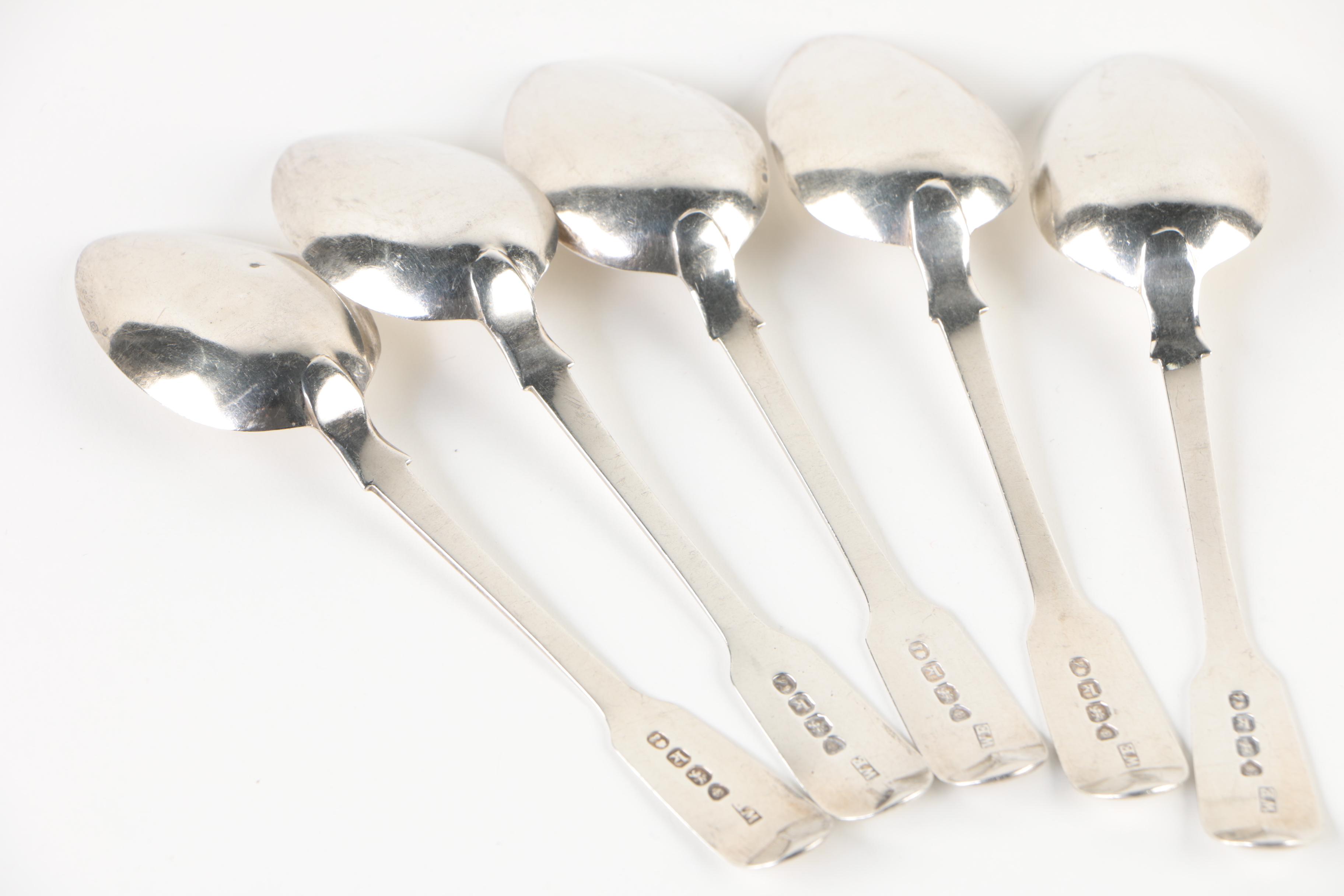 William Eaton English Sterling Teapoons with Charles Lias, Early 19th Century