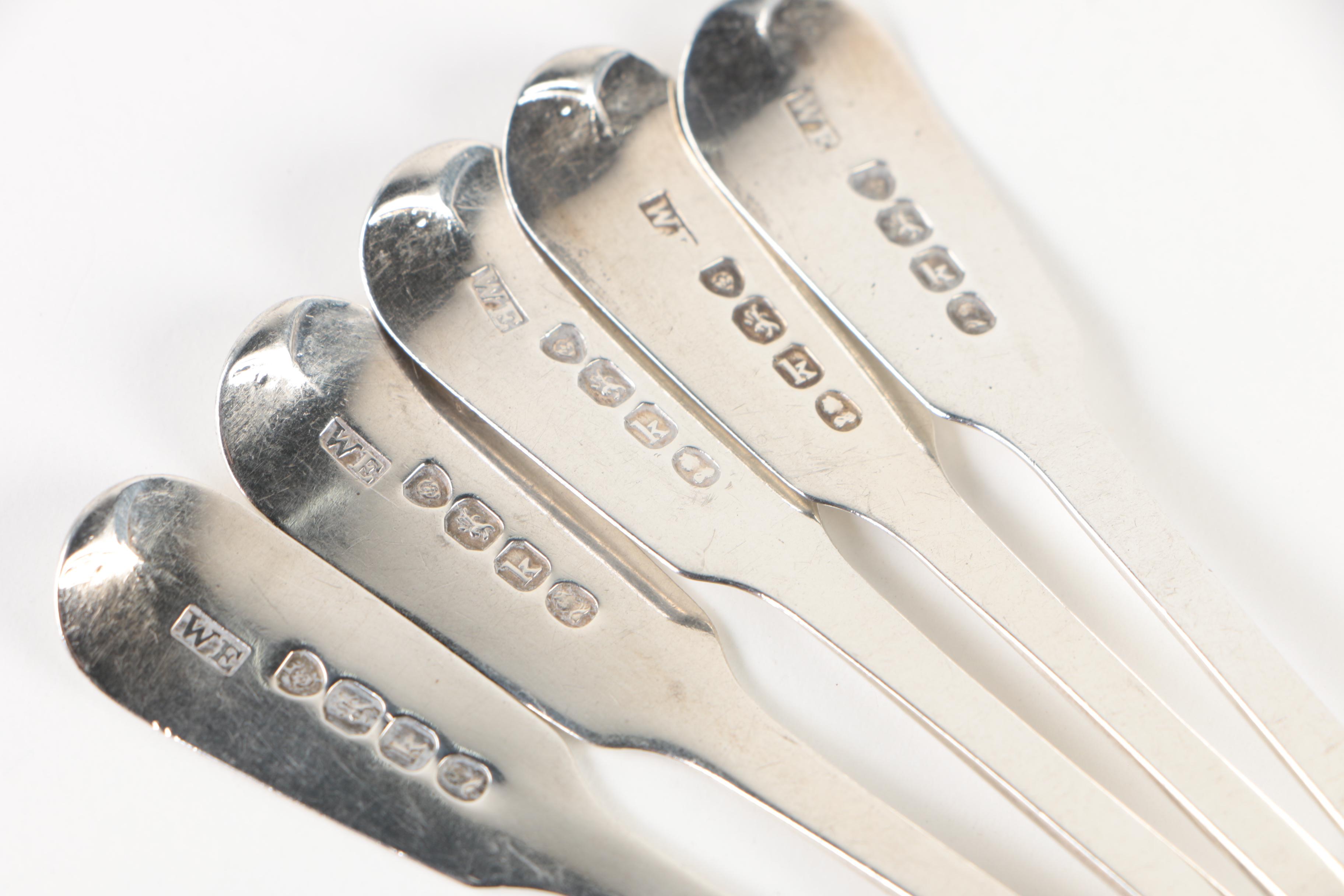 William Eaton English Sterling Teapoons with Charles Lias, Early 19th Century