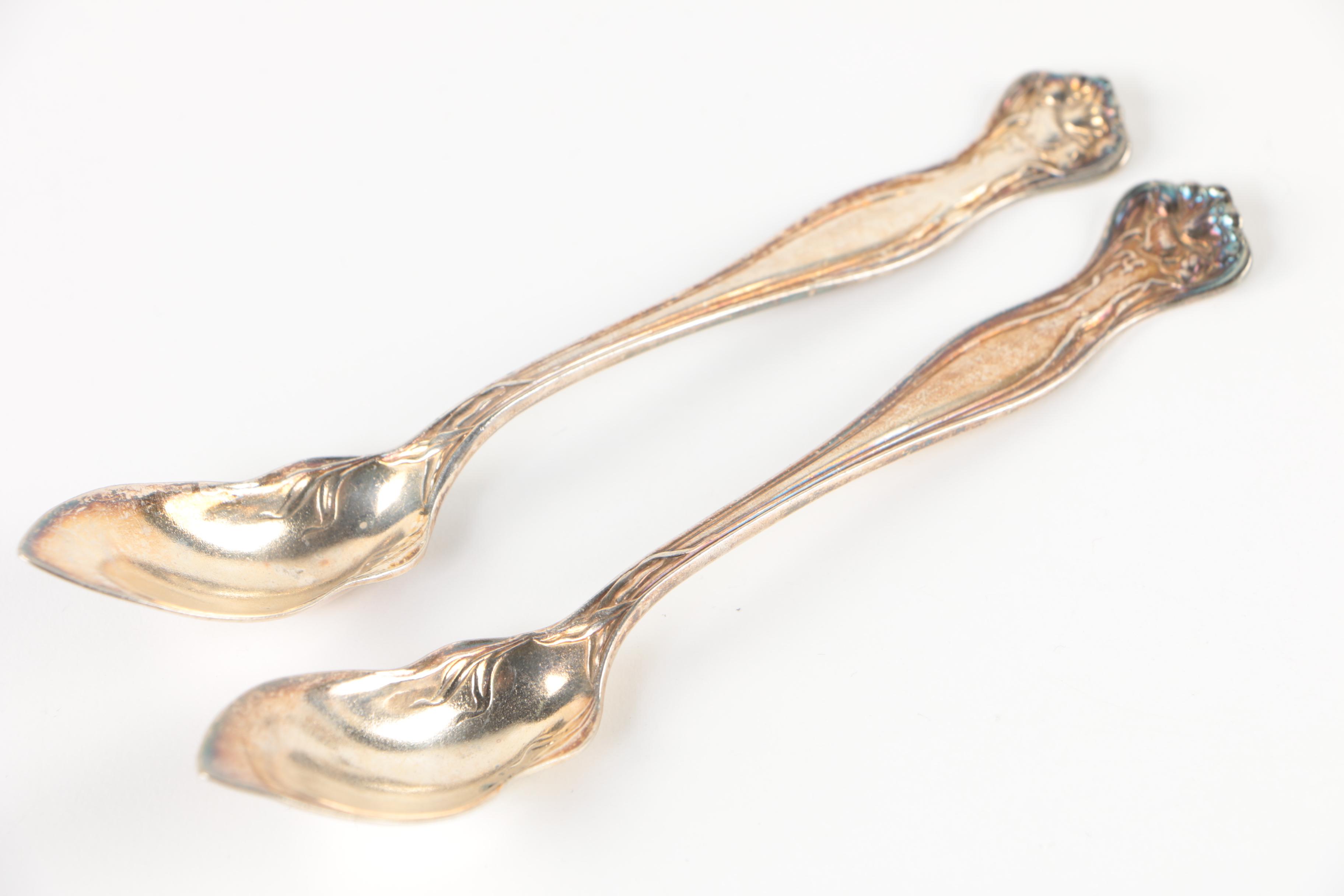 William Eaton English Sterling Teapoons with Charles Lias, Early 19th Century