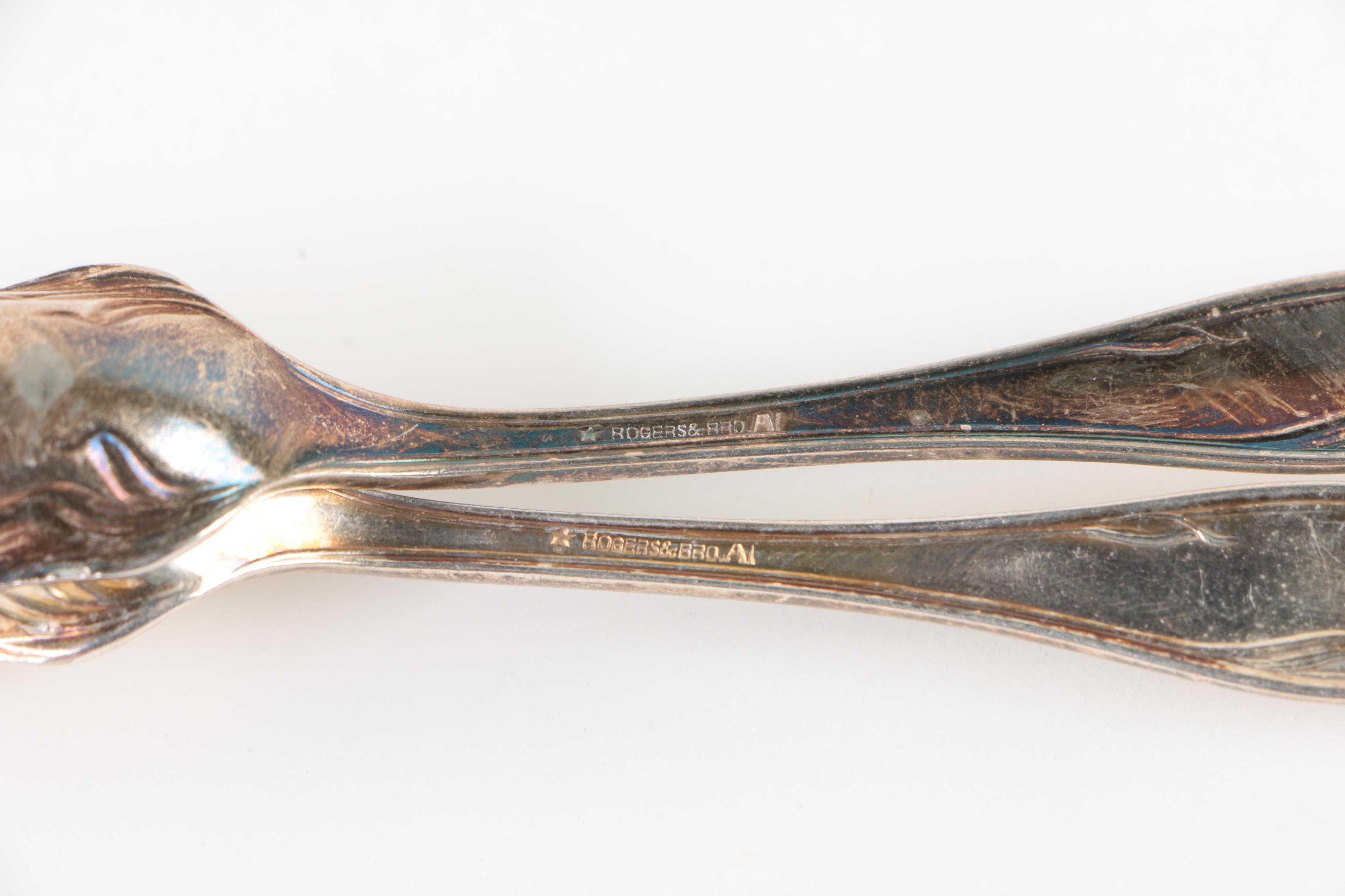 William Eaton English Sterling Teapoons with Charles Lias, Early 19th Century