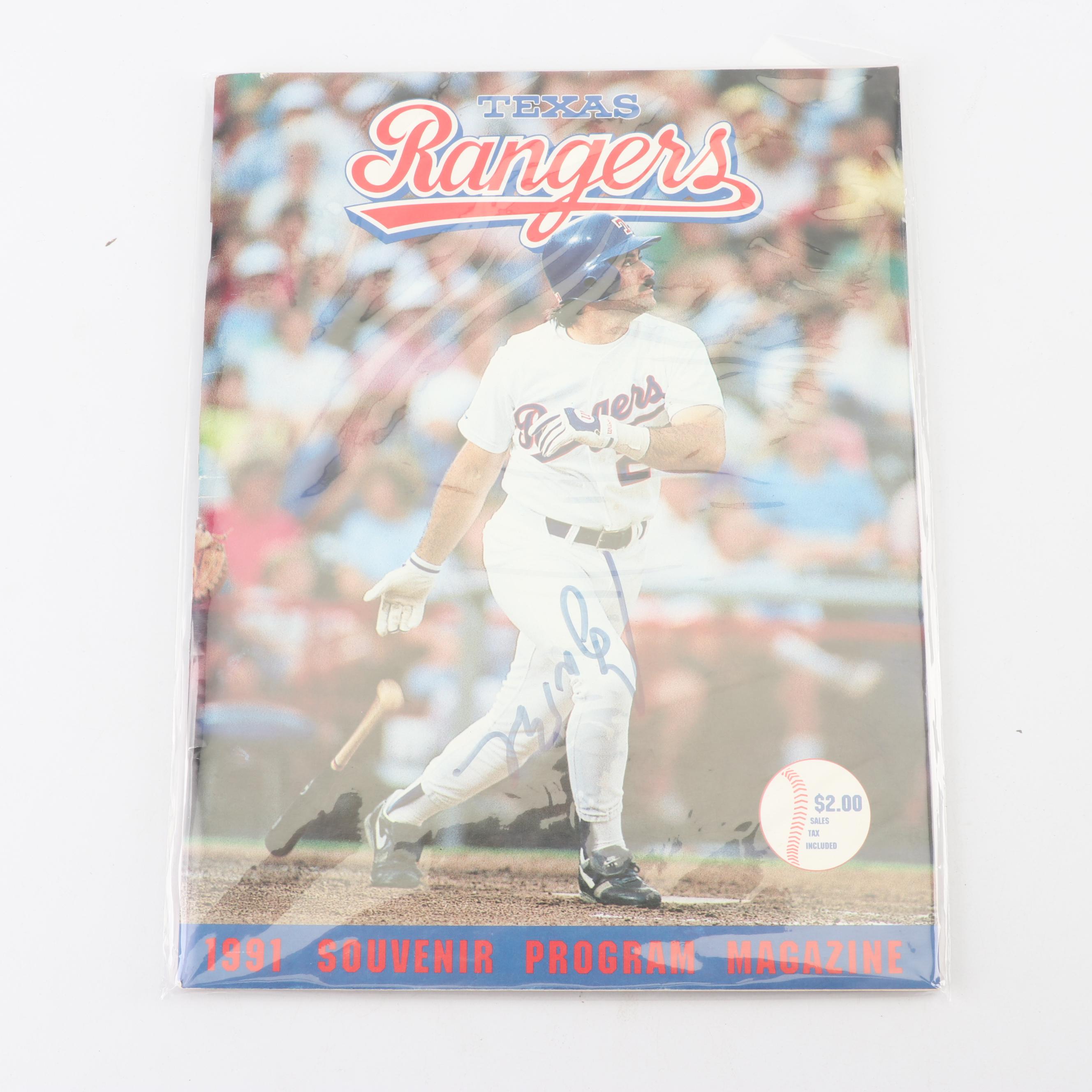 1994 Texas Rangers Opening Day New Stadium Ticket with Autographs and More