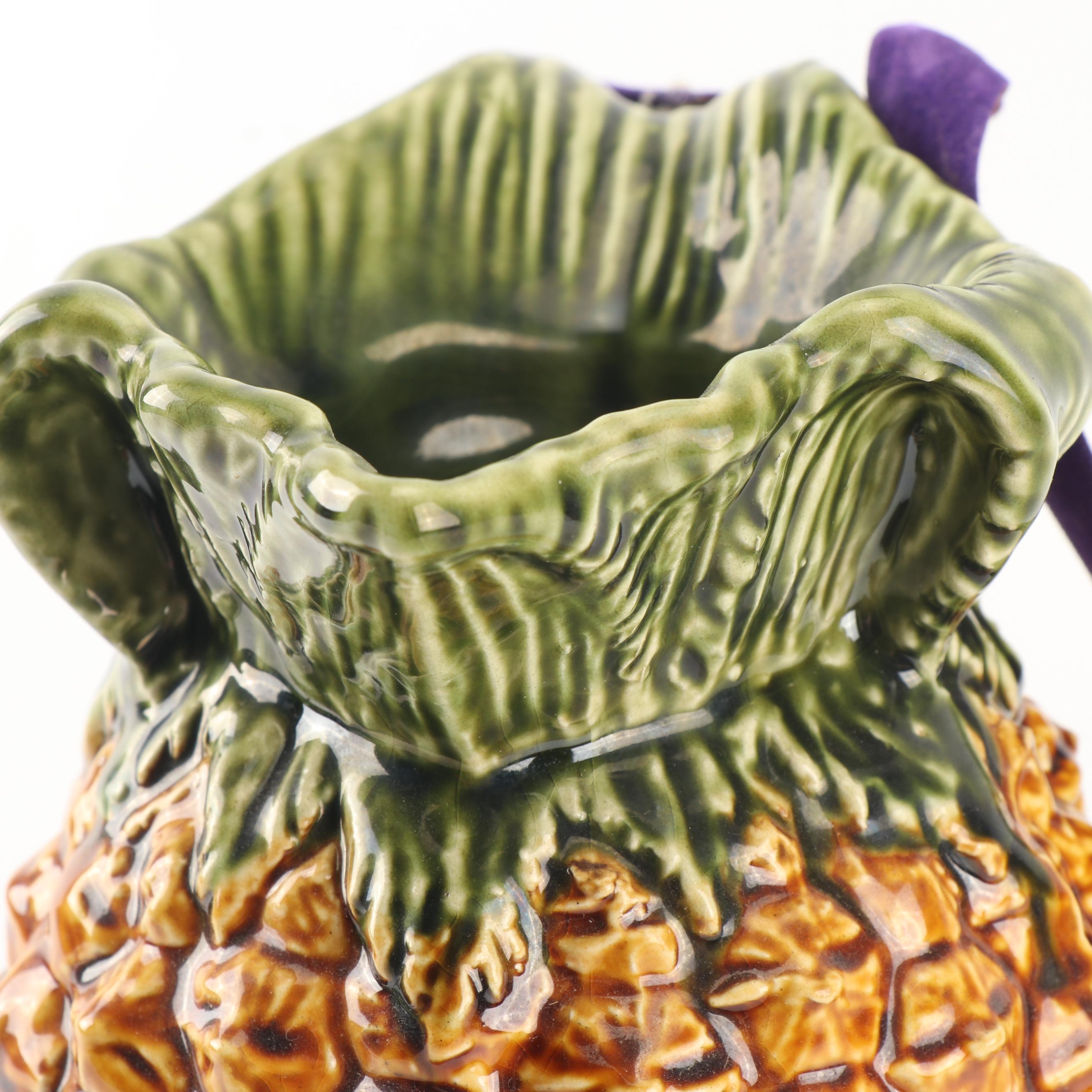 Vintage Majolica Pineapple Pitcher