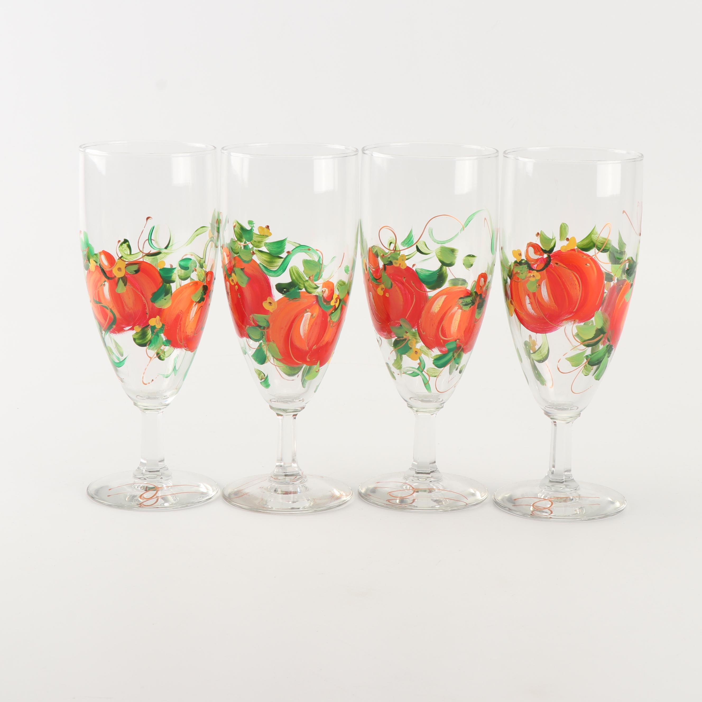 Hand-Painted Iced Tea Glasses