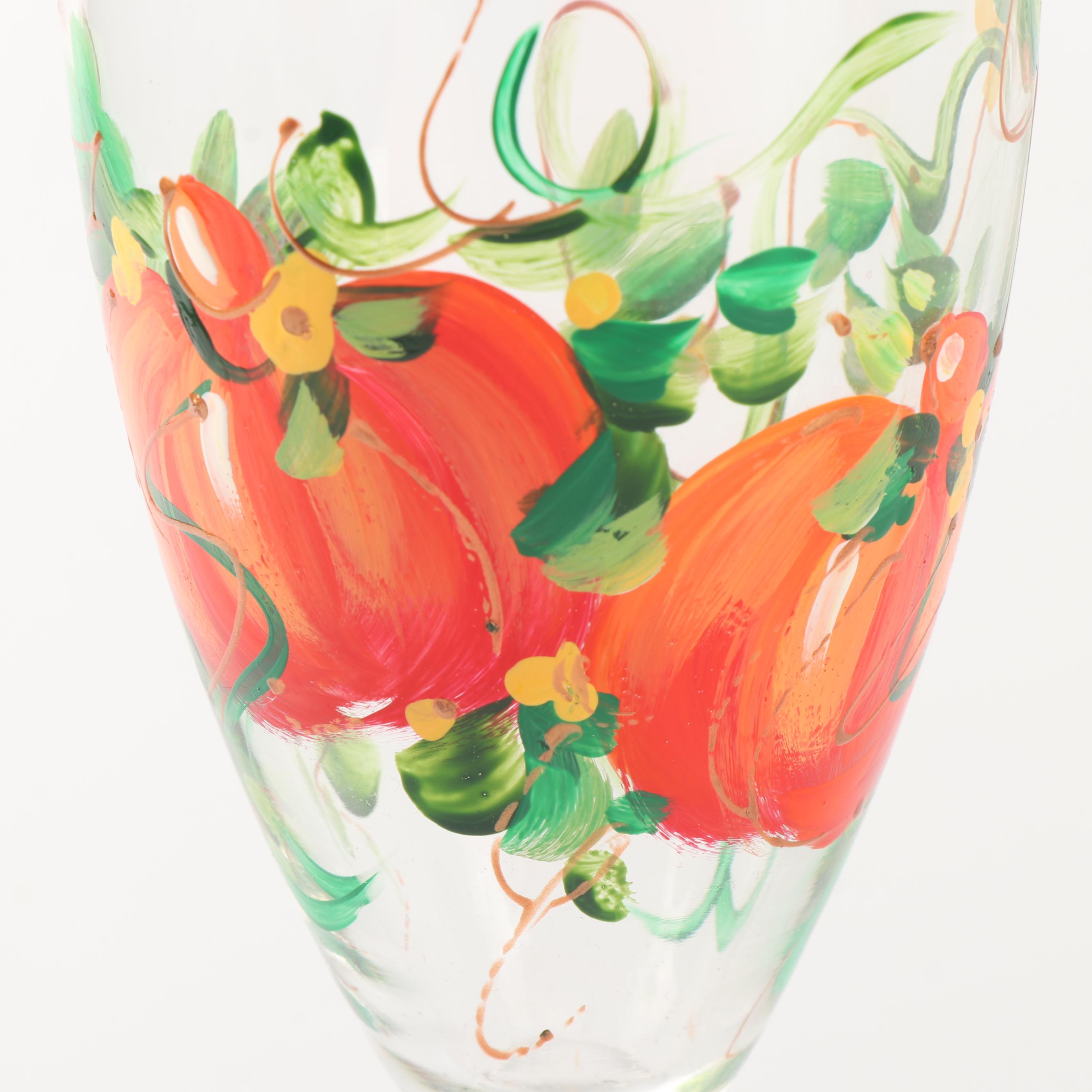 Hand-Painted Iced Tea Glasses