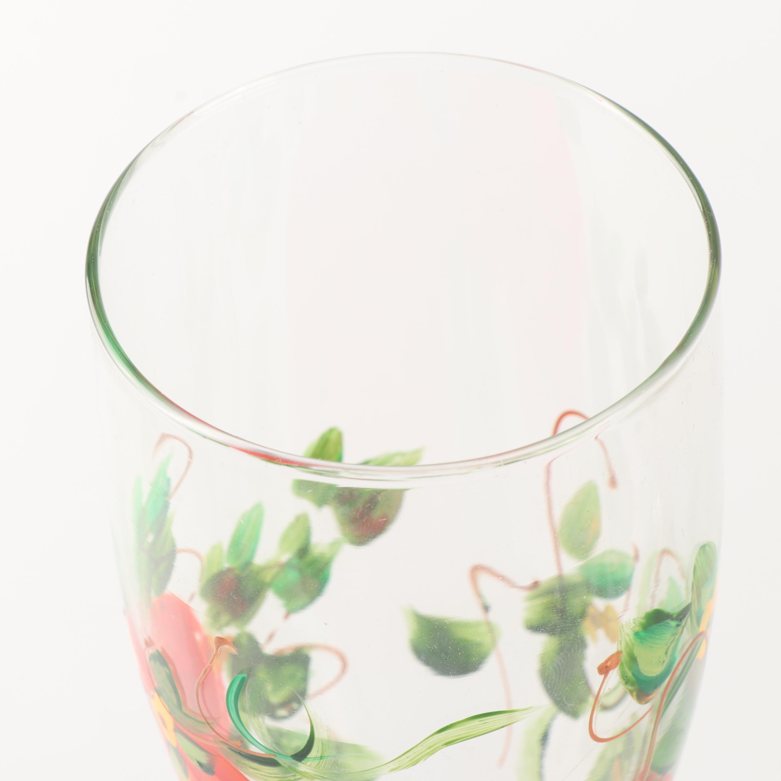 Hand-Painted Iced Tea Glasses