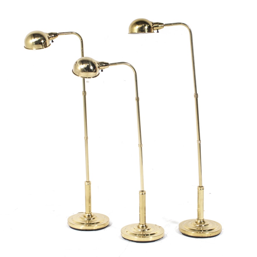 Gold Tone Adjustable Floor Lamps