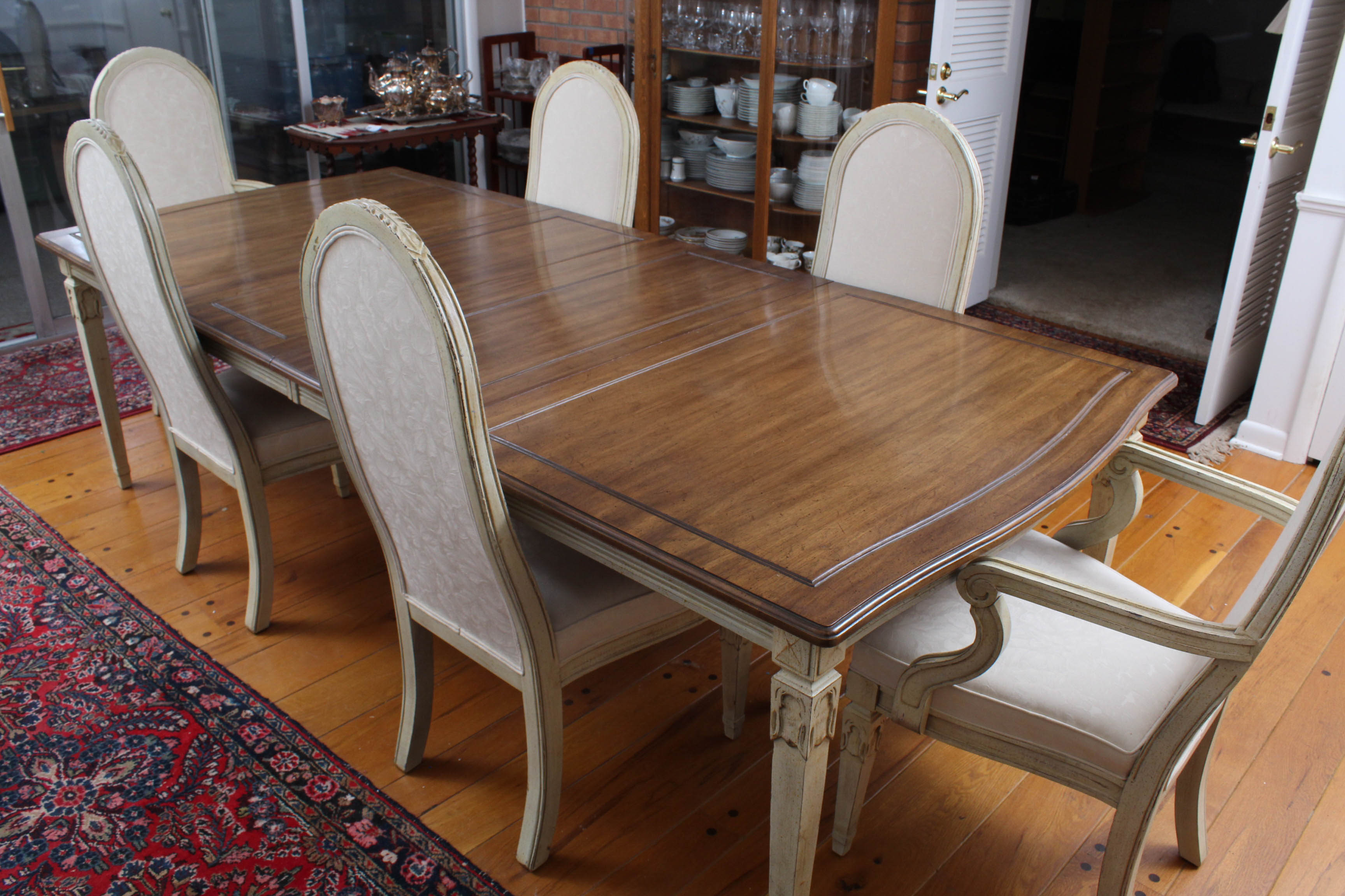 Vintage Davis Cabinet Co. French Provincial Style Dining Set