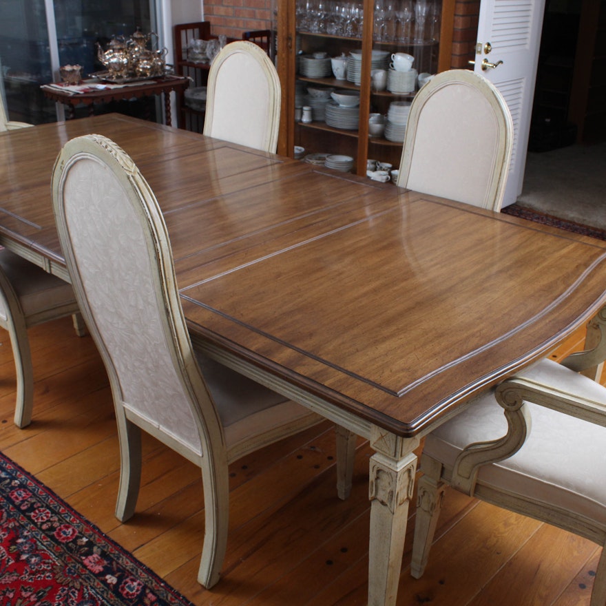 Vintage Davis Cabinet Co. French Provincial Style Dining Set