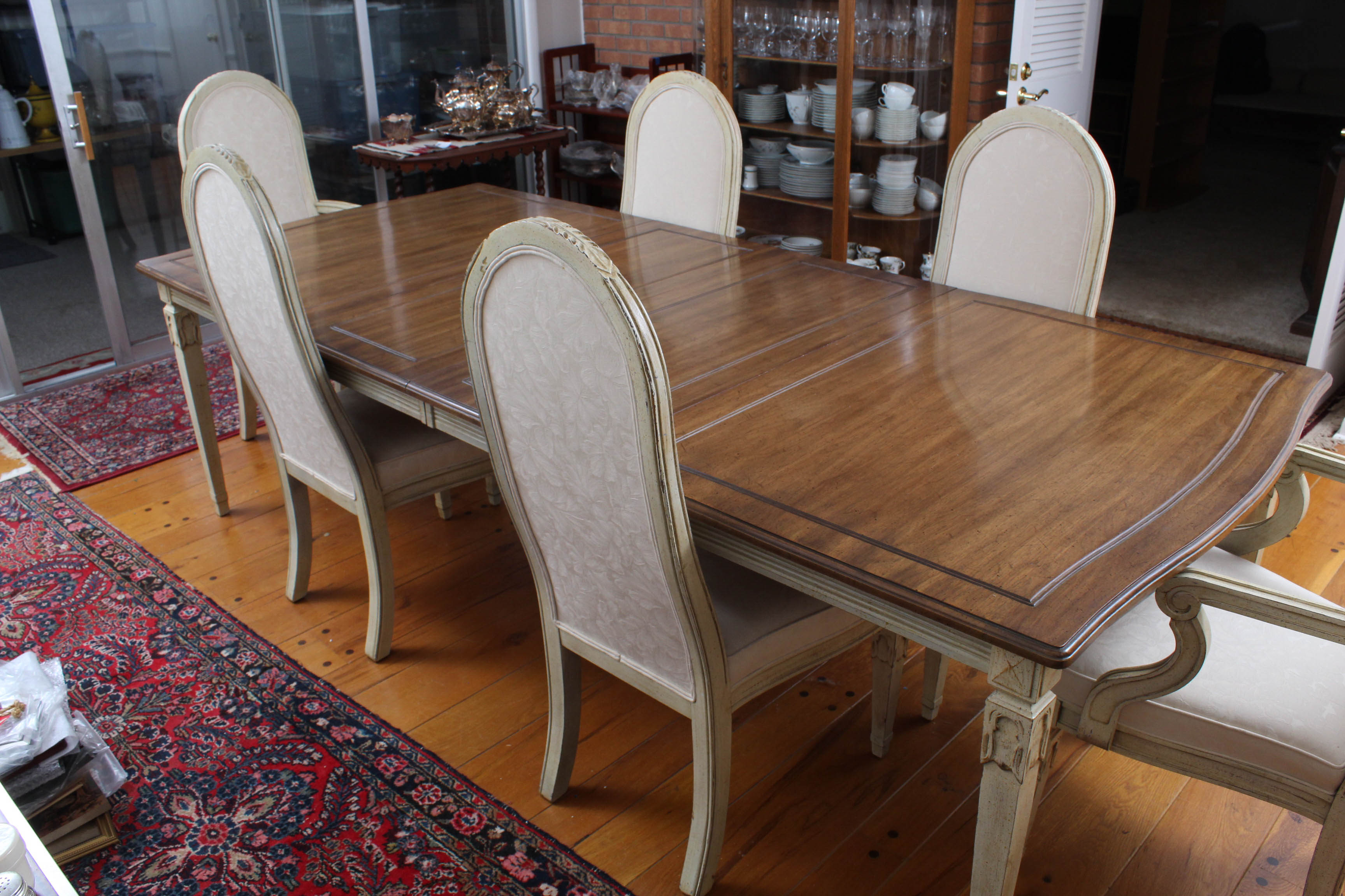 Vintage Davis Cabinet Co. French Provincial Style Dining Set