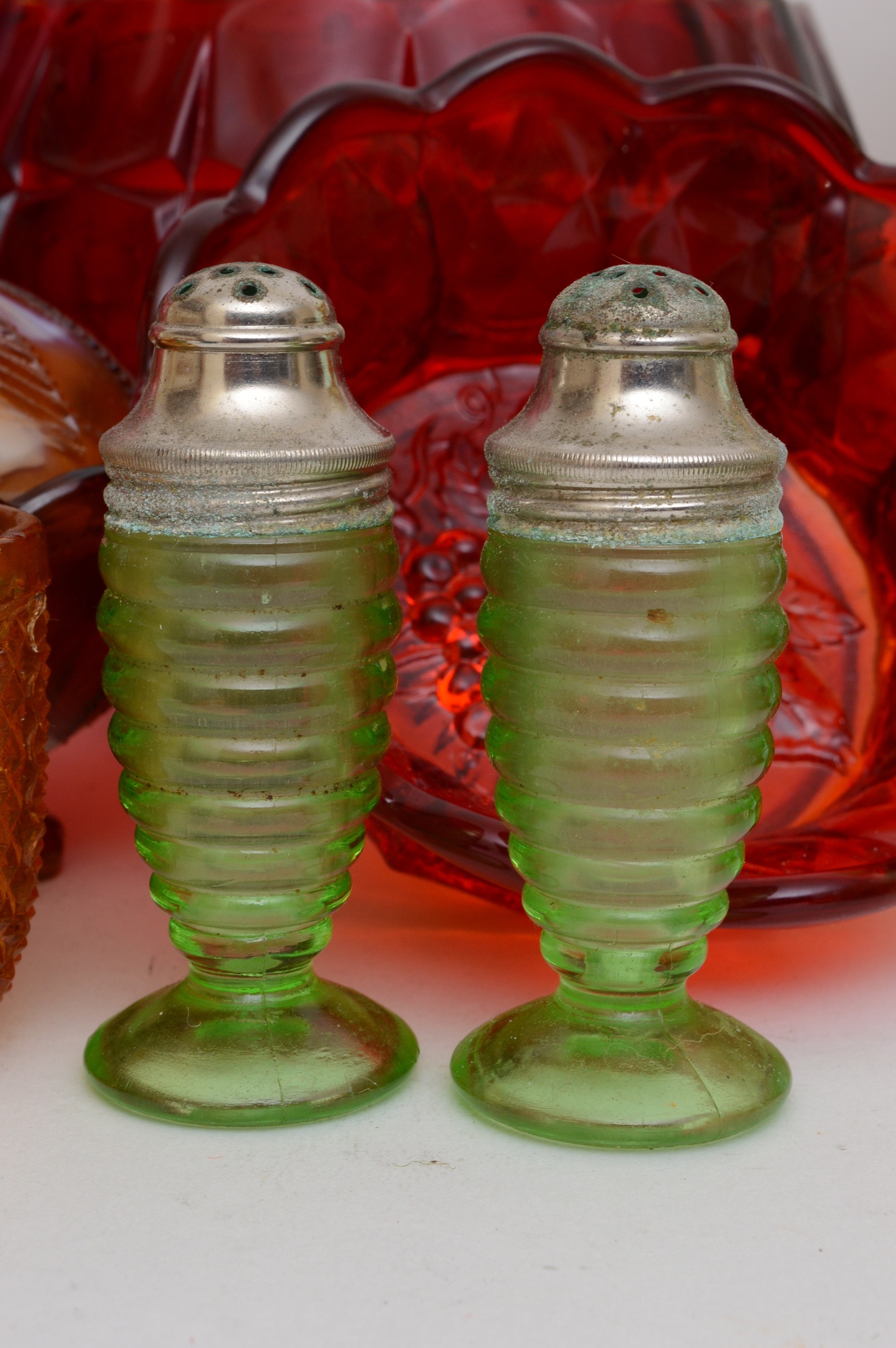 Mixed Vintage Glass Tableware Collection