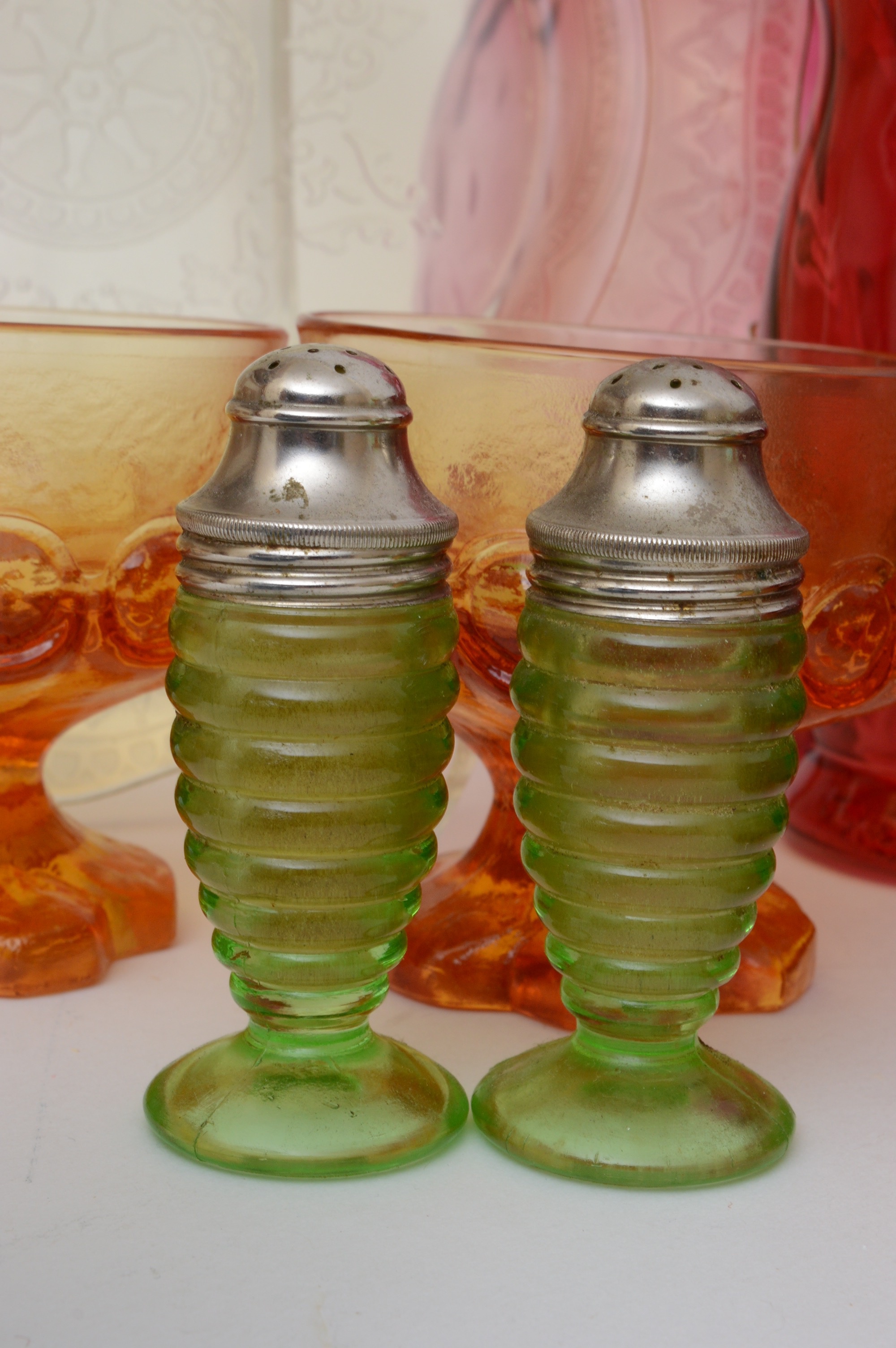 Mixed Vintage Glass Tableware Collection