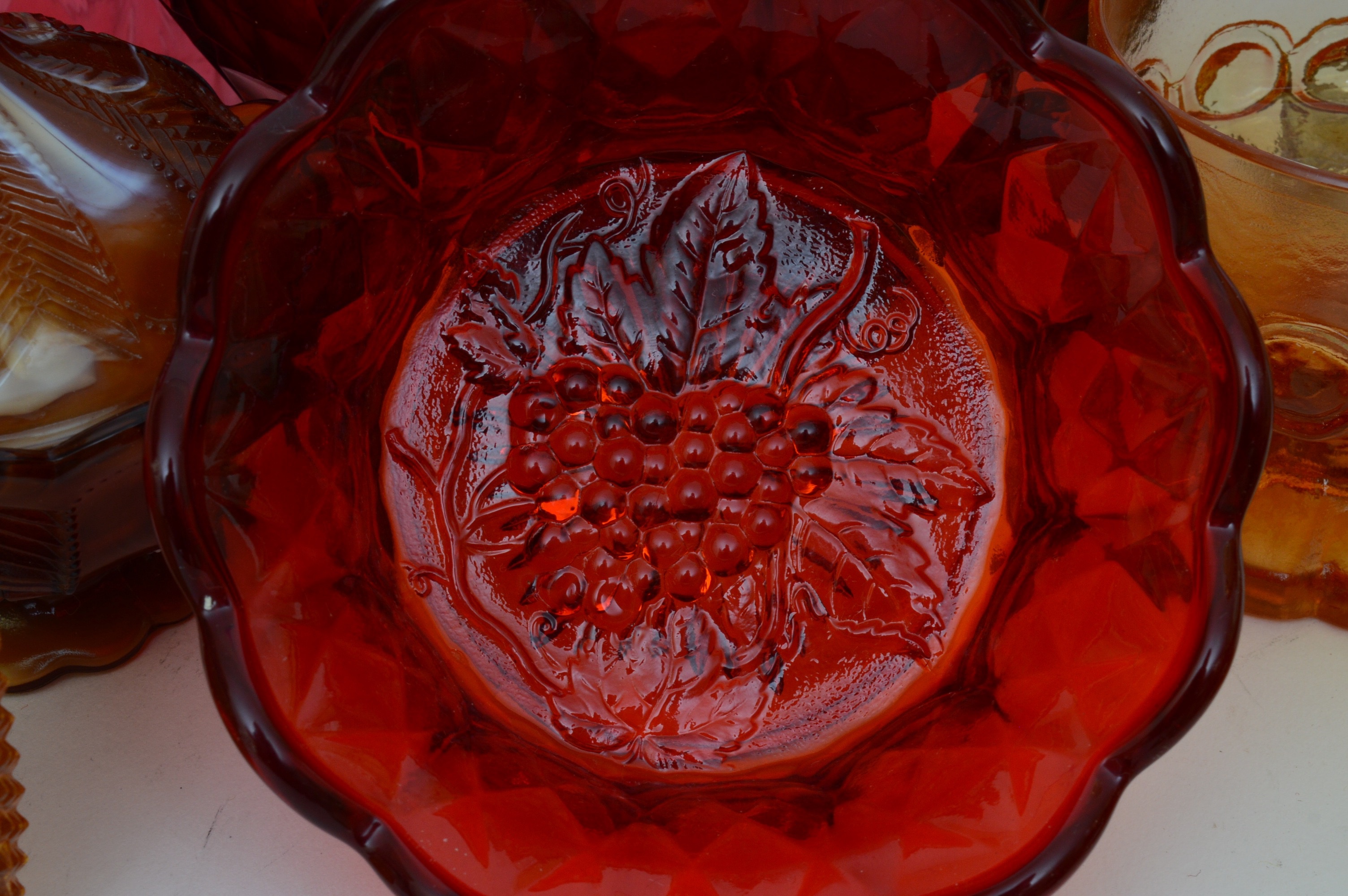 Mixed Vintage Glass Tableware Collection