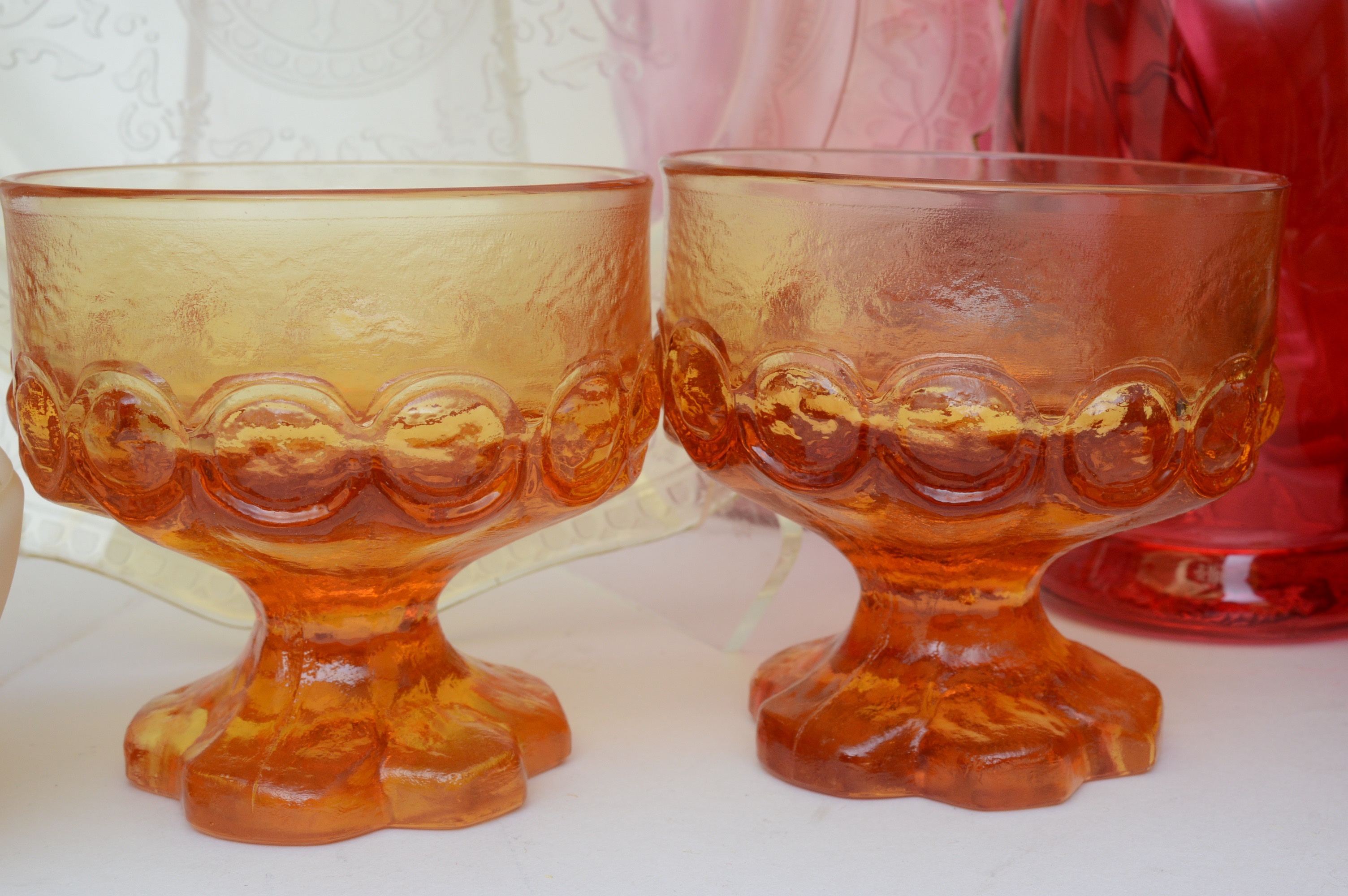 Mixed Vintage Glass Tableware Collection