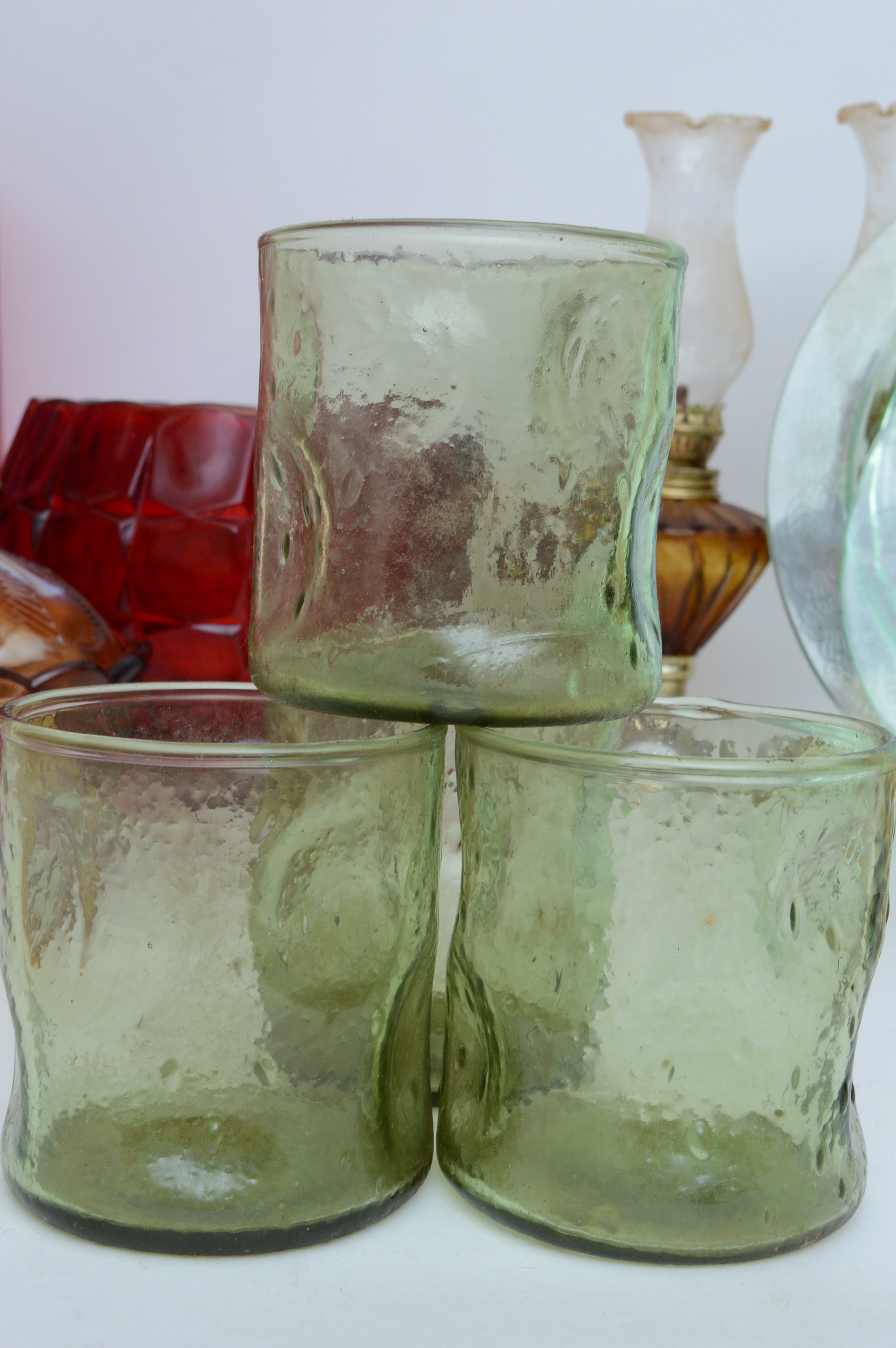 Mixed Vintage Glass Tableware Collection