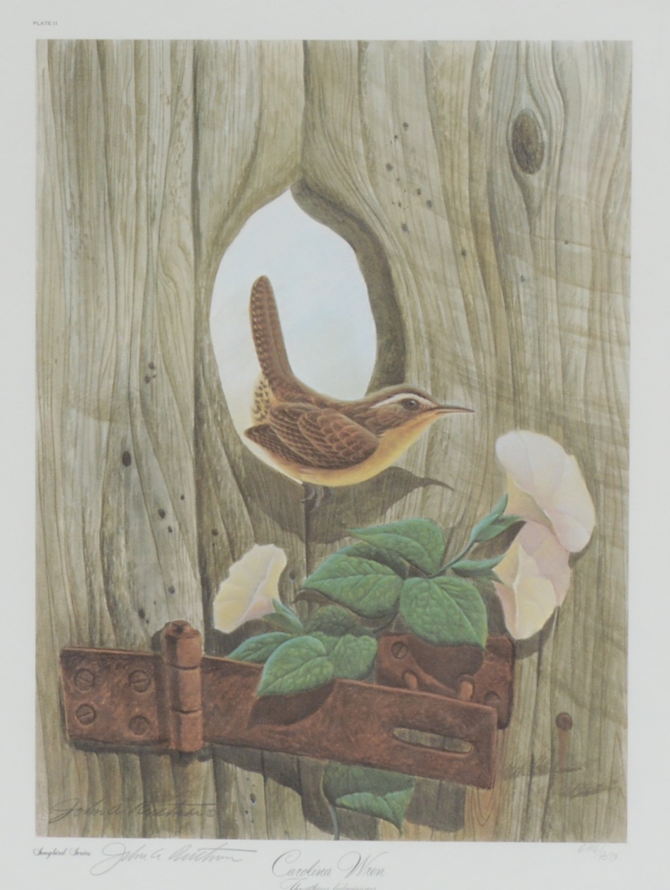 John Ruthven Signed Limited Edition Offset Lithograph "Carolina Wren"