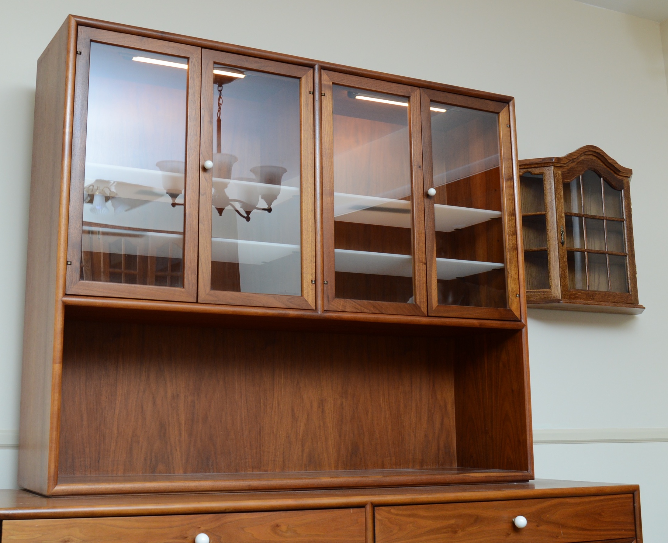 Mid-Century Modern Teak Wood China Cabinet