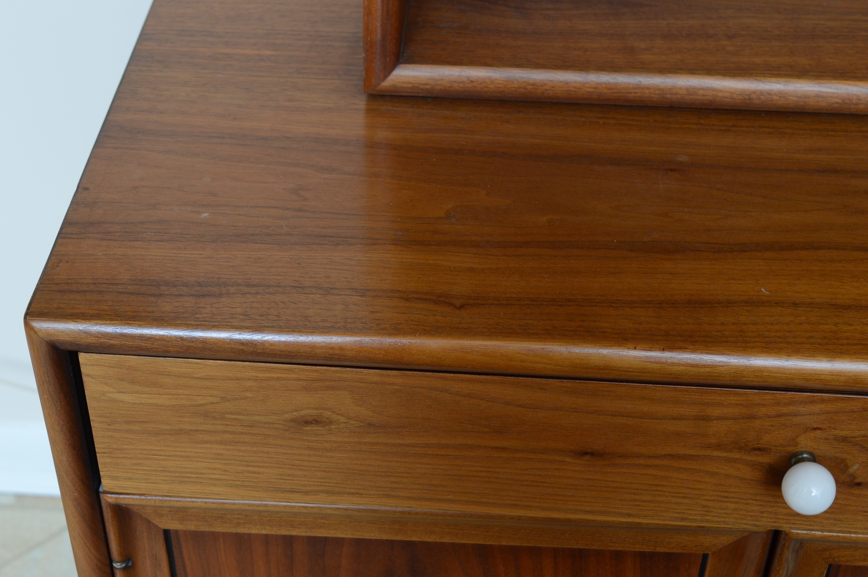 Mid-Century Modern Teak Wood China Cabinet