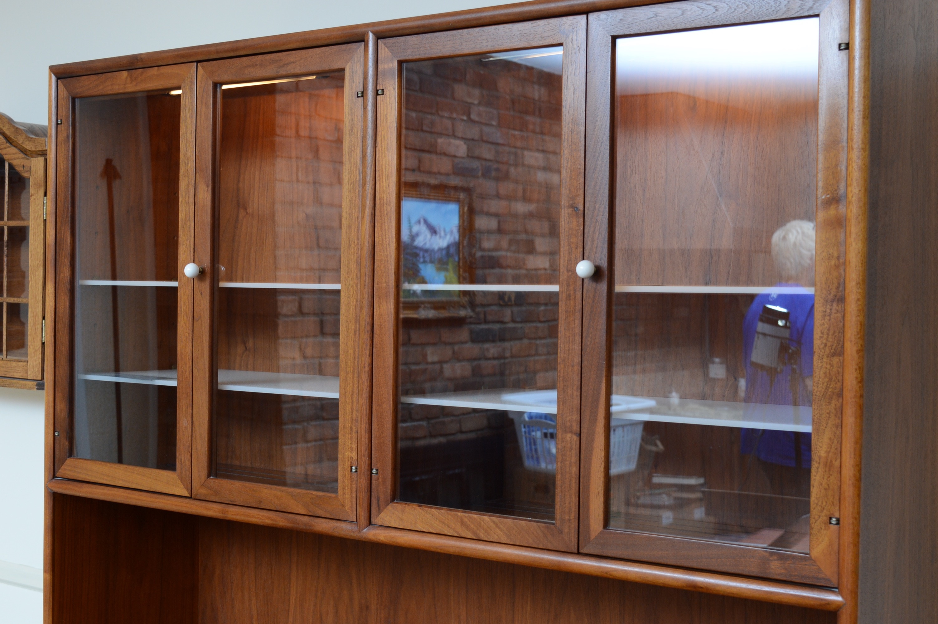 Mid-Century Modern Teak Wood China Cabinet
