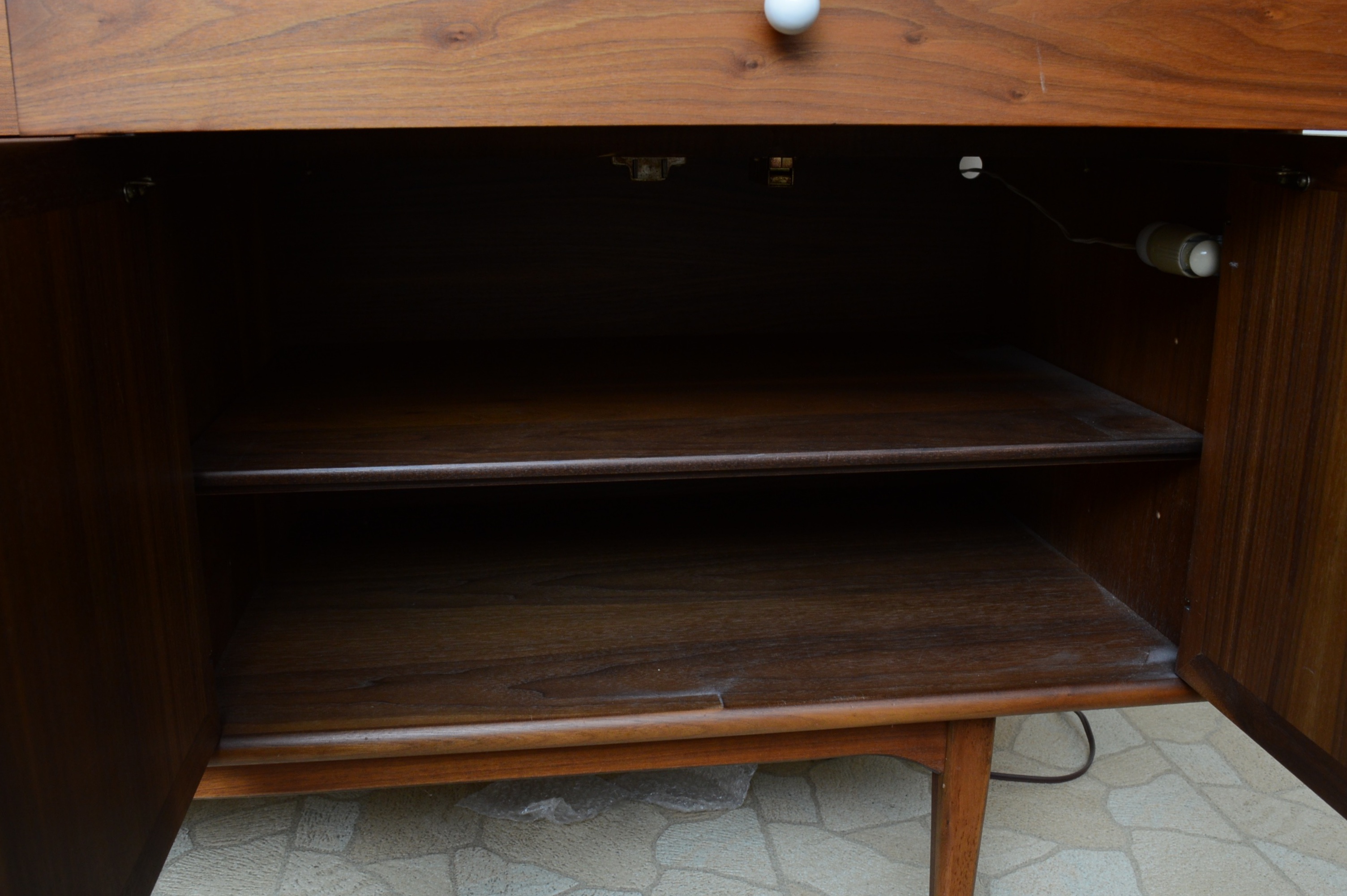 Mid-Century Modern Teak Wood China Cabinet