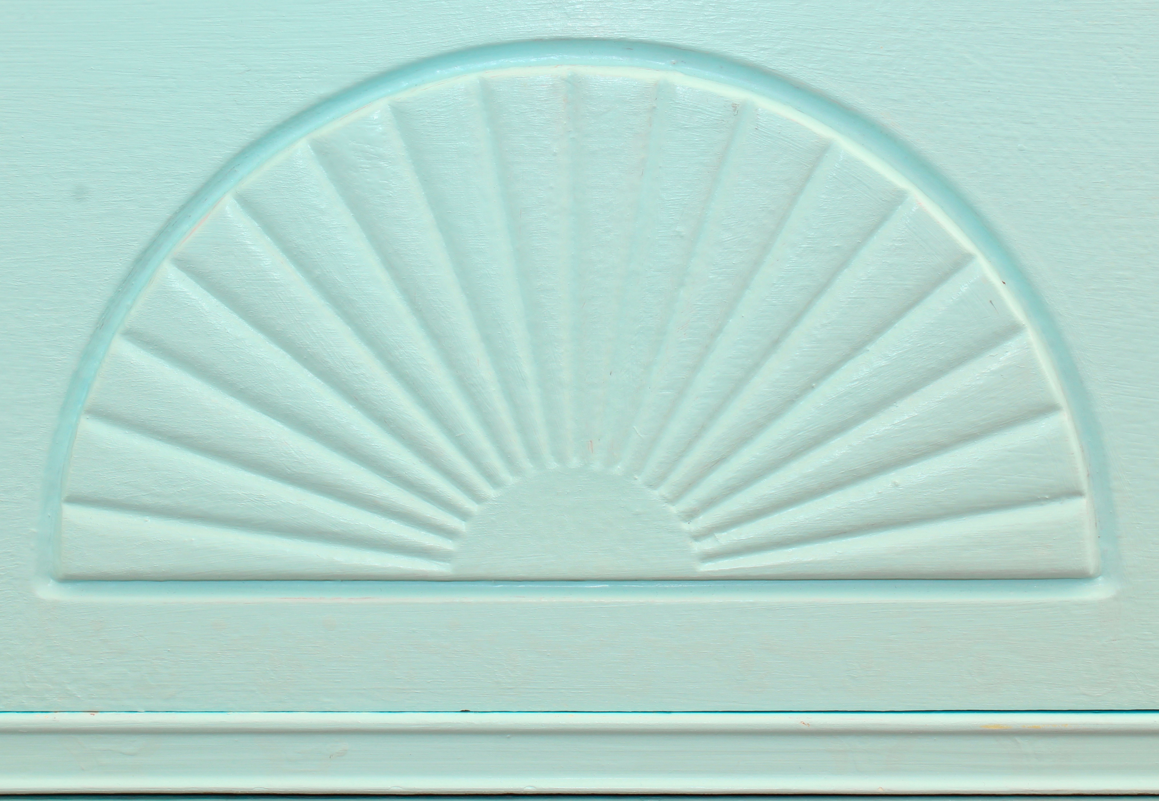 Hand Painted Side Table, 19th Century and Painted Wood Dresser, 20th Century