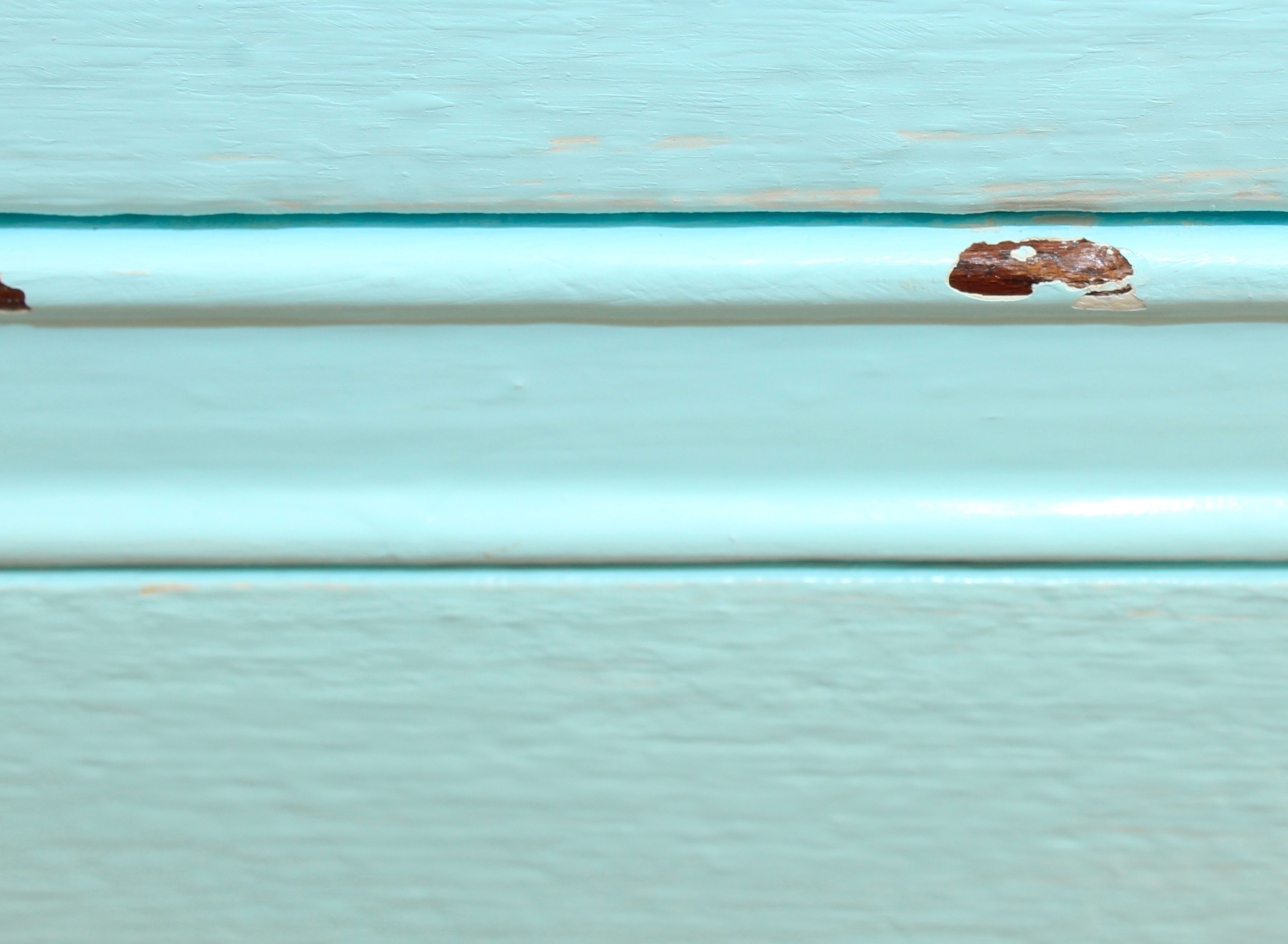 Hand Painted Side Table, 19th Century and Painted Wood Dresser, 20th Century