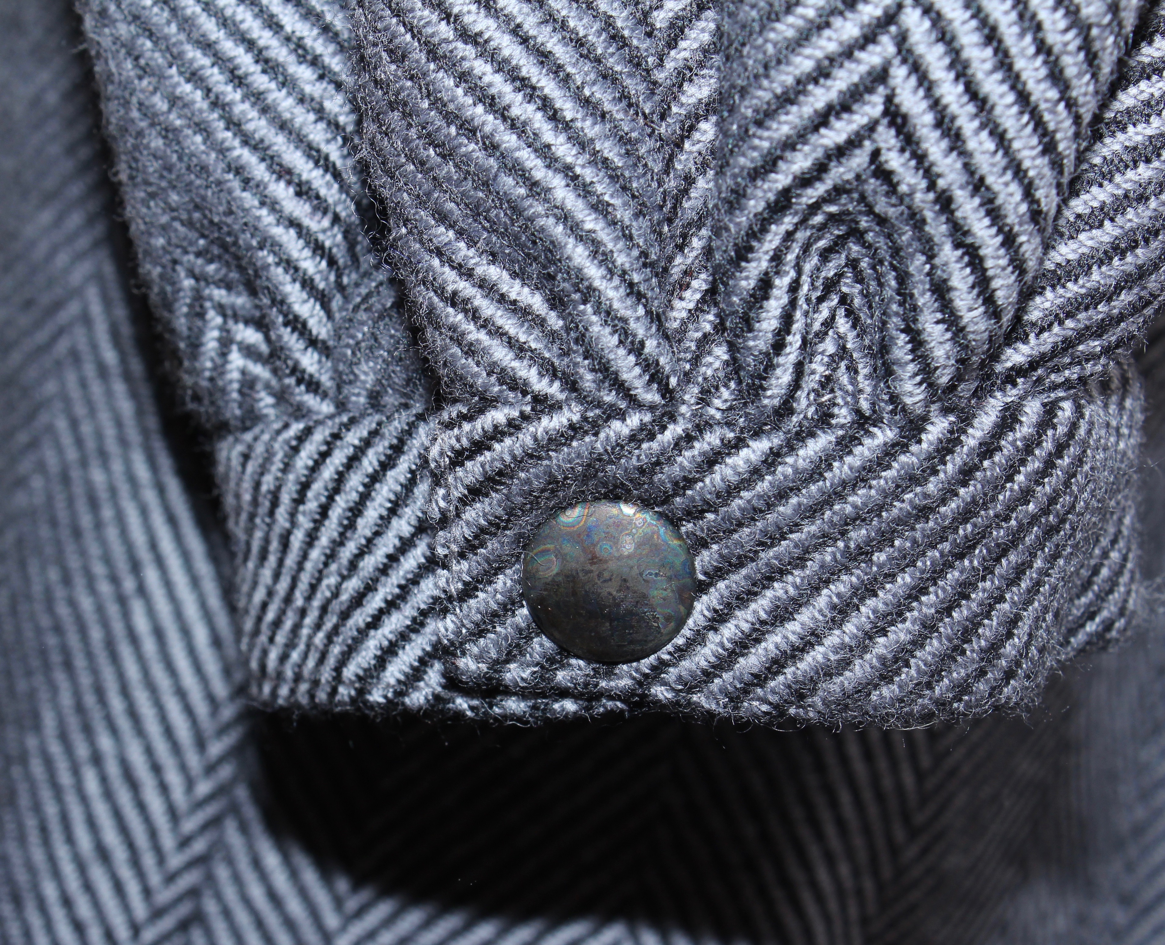 Women's Salvatore Ferragamo Grey Herringbone Wool Two-Piece Suit, Made in Italy