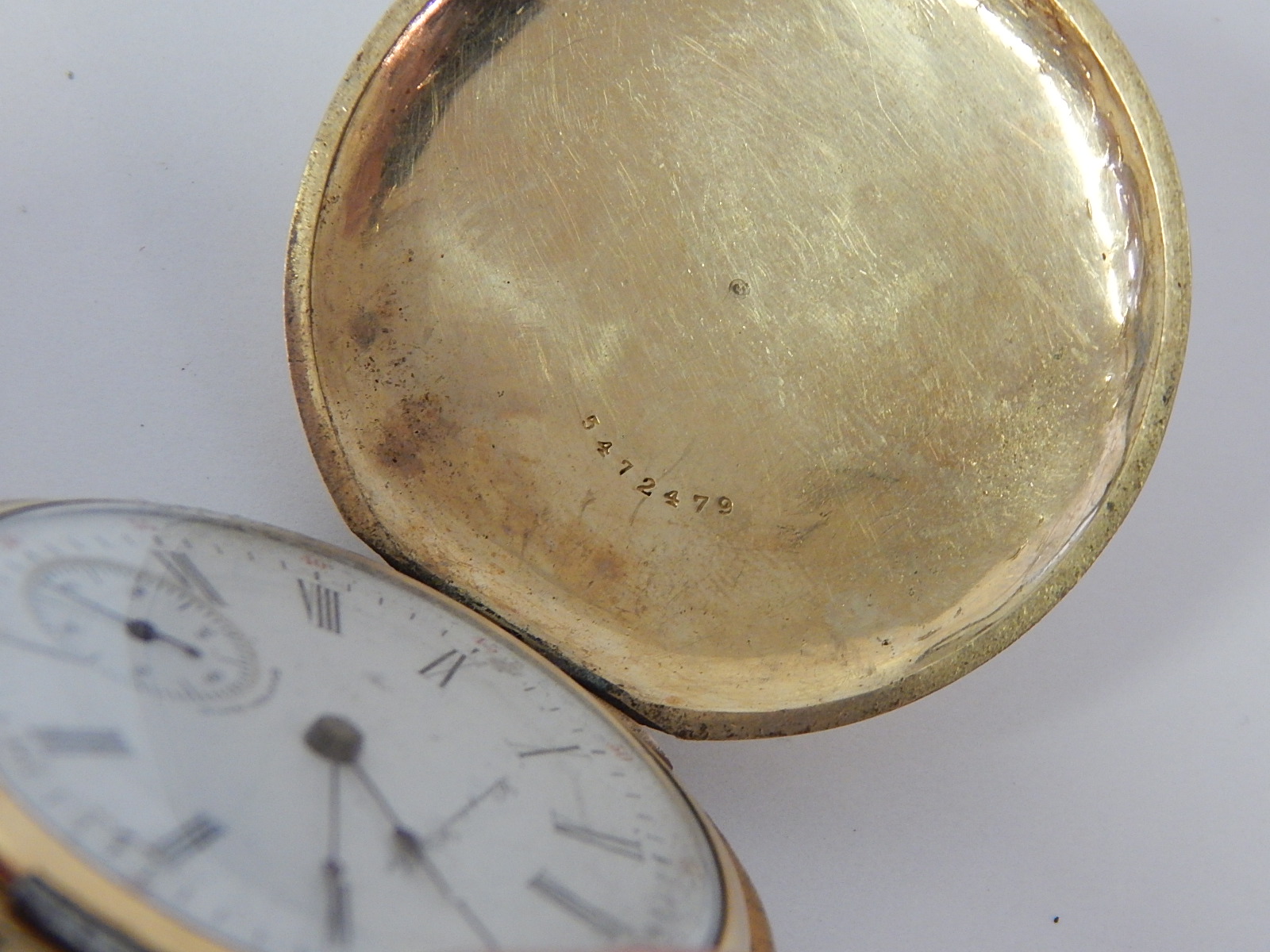 Gold Tone Hampton Watch Co. Pocket Watch
