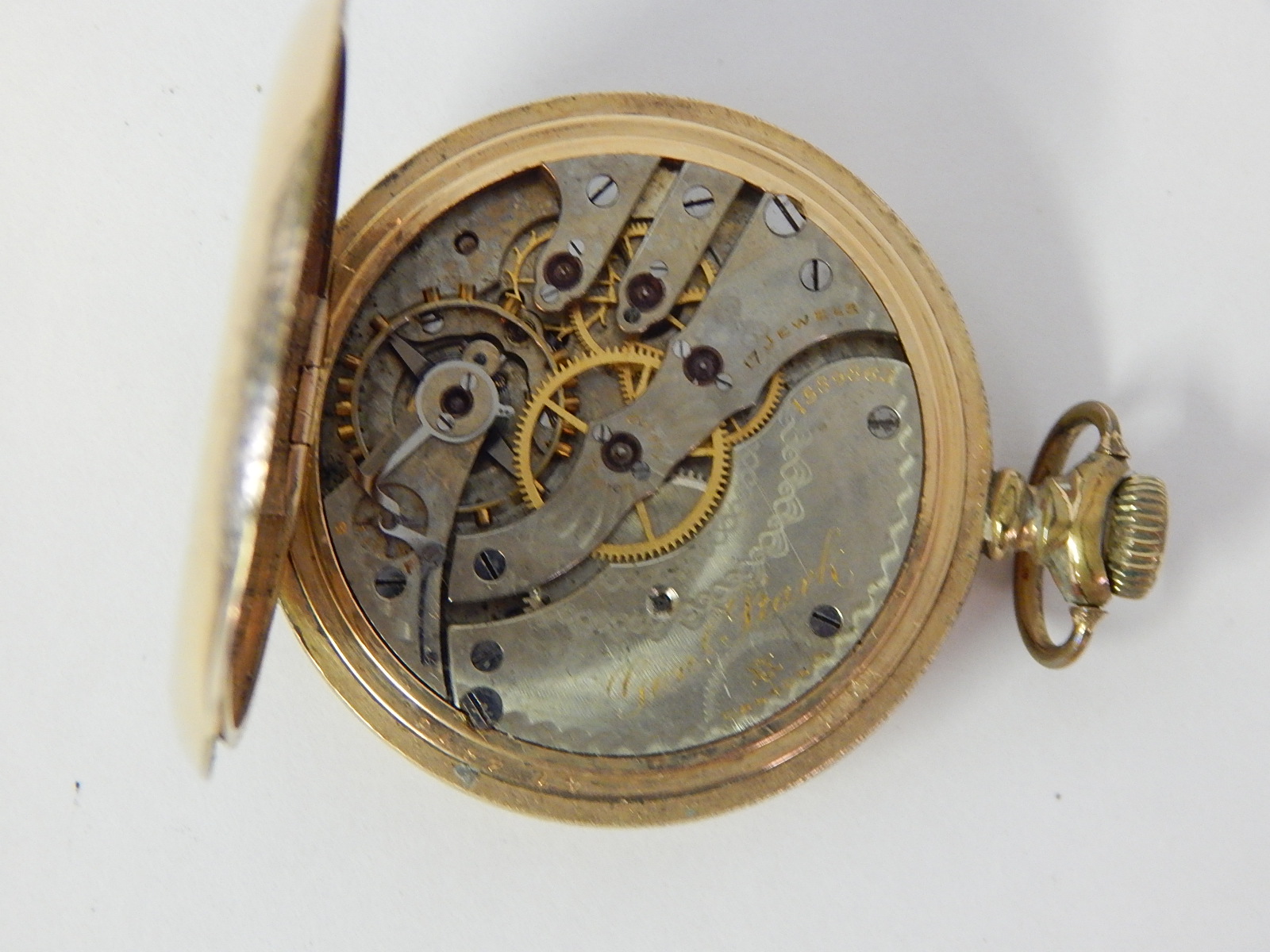 Gold Tone Hampton Watch Co. Pocket Watch