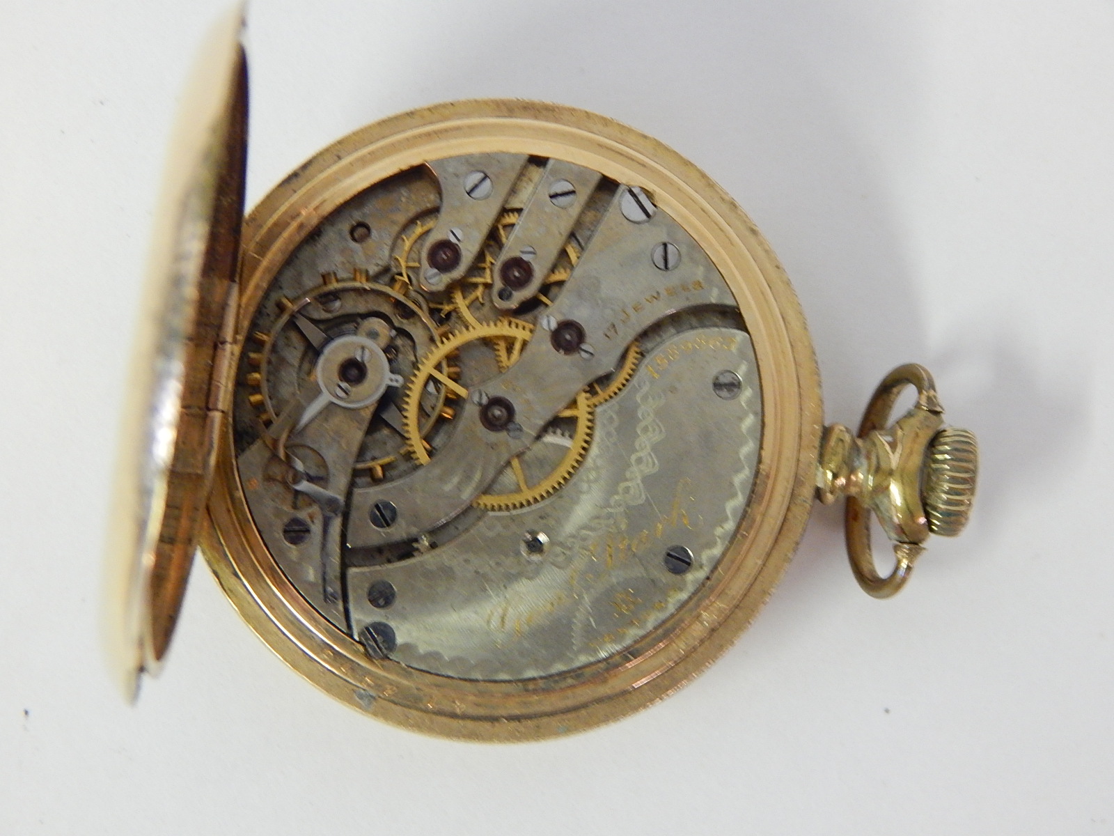Gold Tone Hampton Watch Co. Pocket Watch