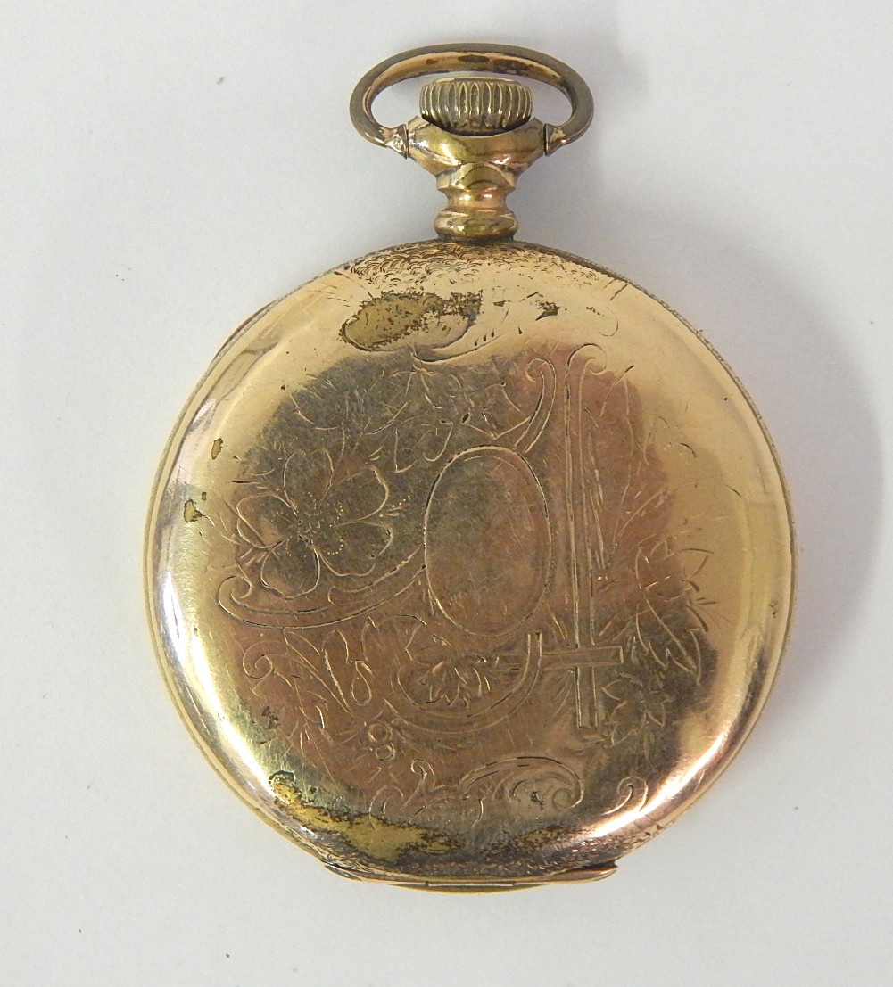 Gold Tone Hampton Watch Co. Pocket Watch