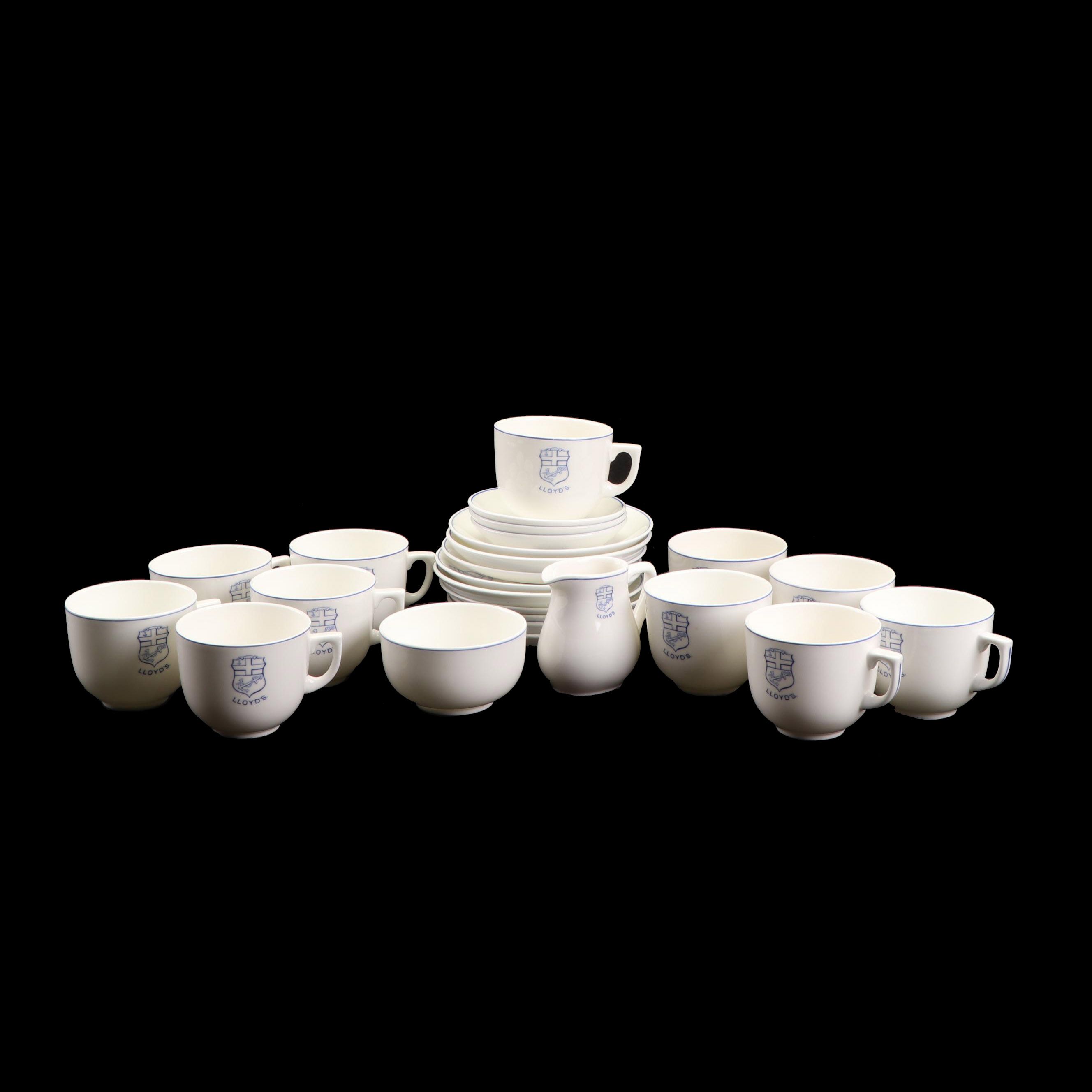 Vintage Royal Doulton "Lloyd's of London" Bone China Cups and Saucers