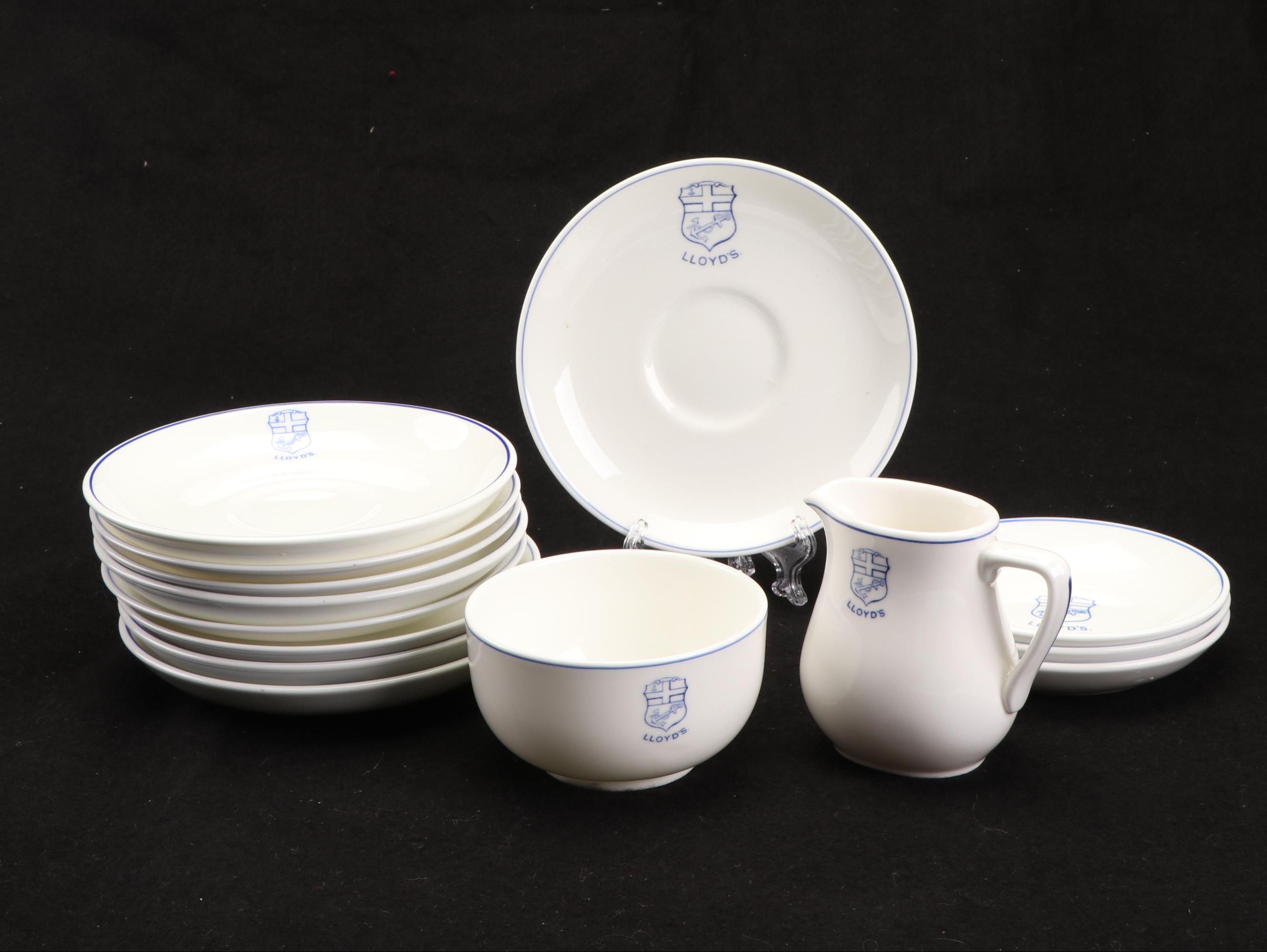 Vintage Royal Doulton "Lloyd's of London" Bone China Cups and Saucers