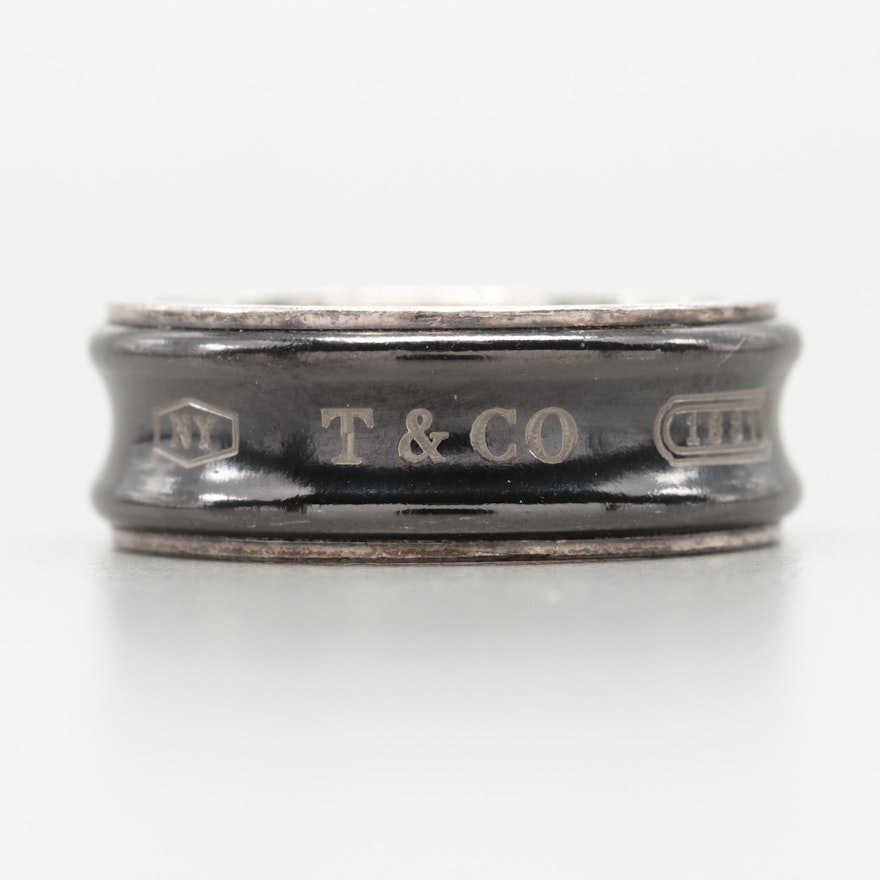 Tiffany & Co. Sterling Silver and Titanium Ring
