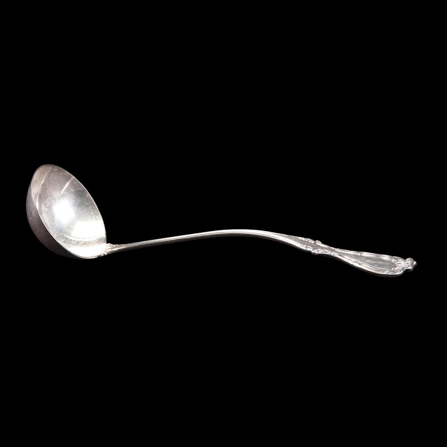 Wallace Silversmiths "Joan" Silver Plate Soup Ladle, Early 20th Century