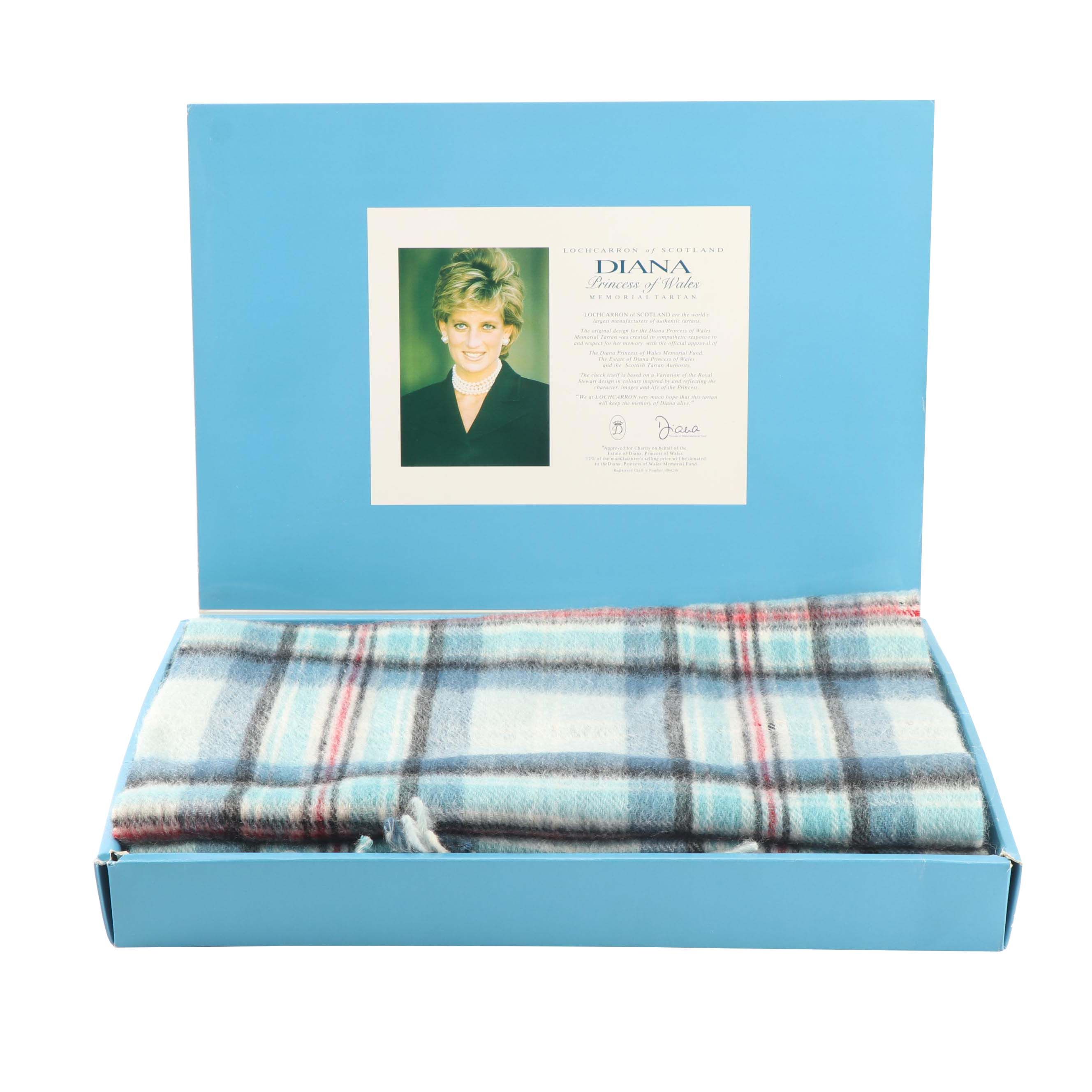 Lochcarron of Scotland Diana, Princess of Wales Memorial Tartan Cashmere Scarf