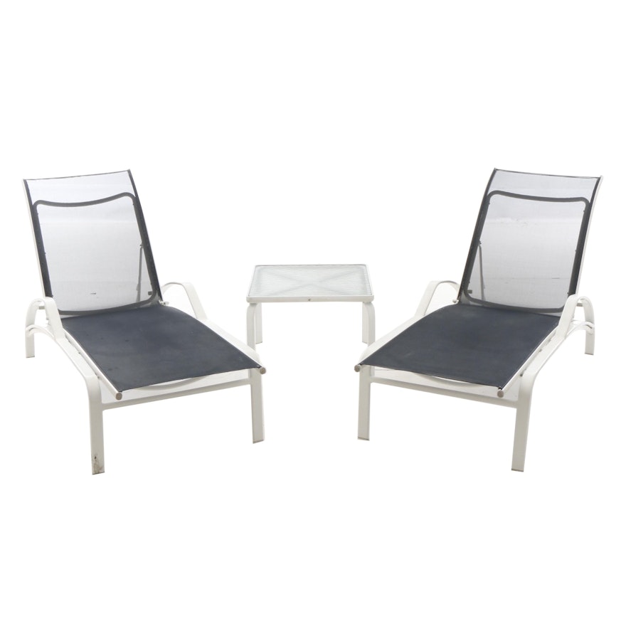 Patio Lounge Chairs and Side Table by Brown Jordan