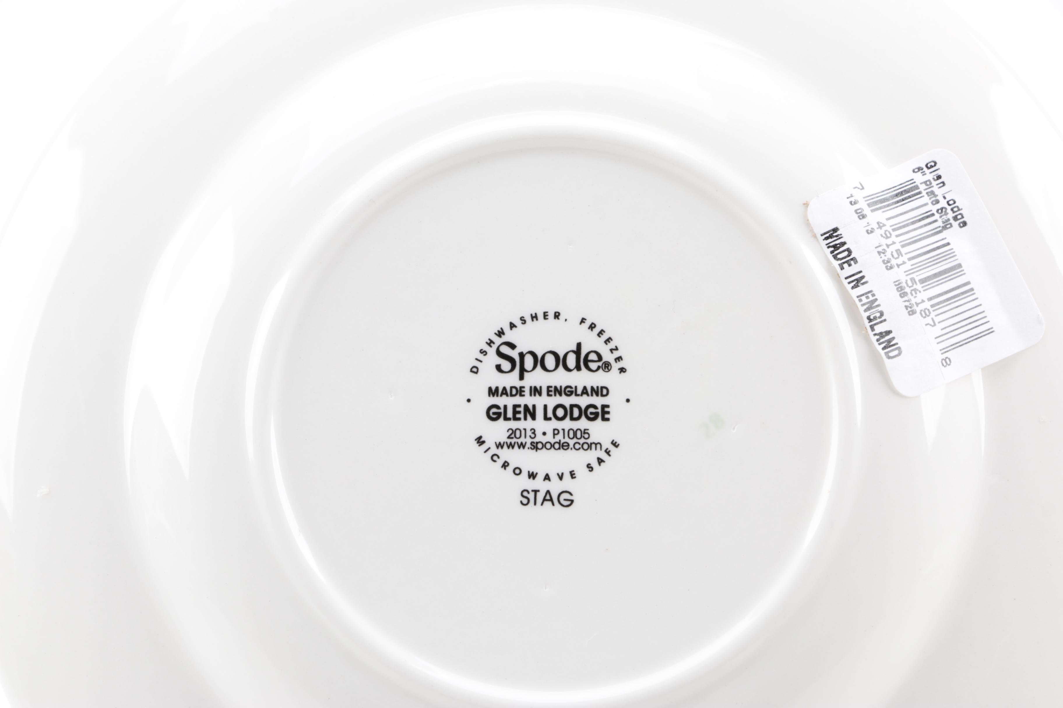 Spode "Glen Lodge Pheasant" Bowls and "Glen Lodge Stag" Bread and Butter Plates