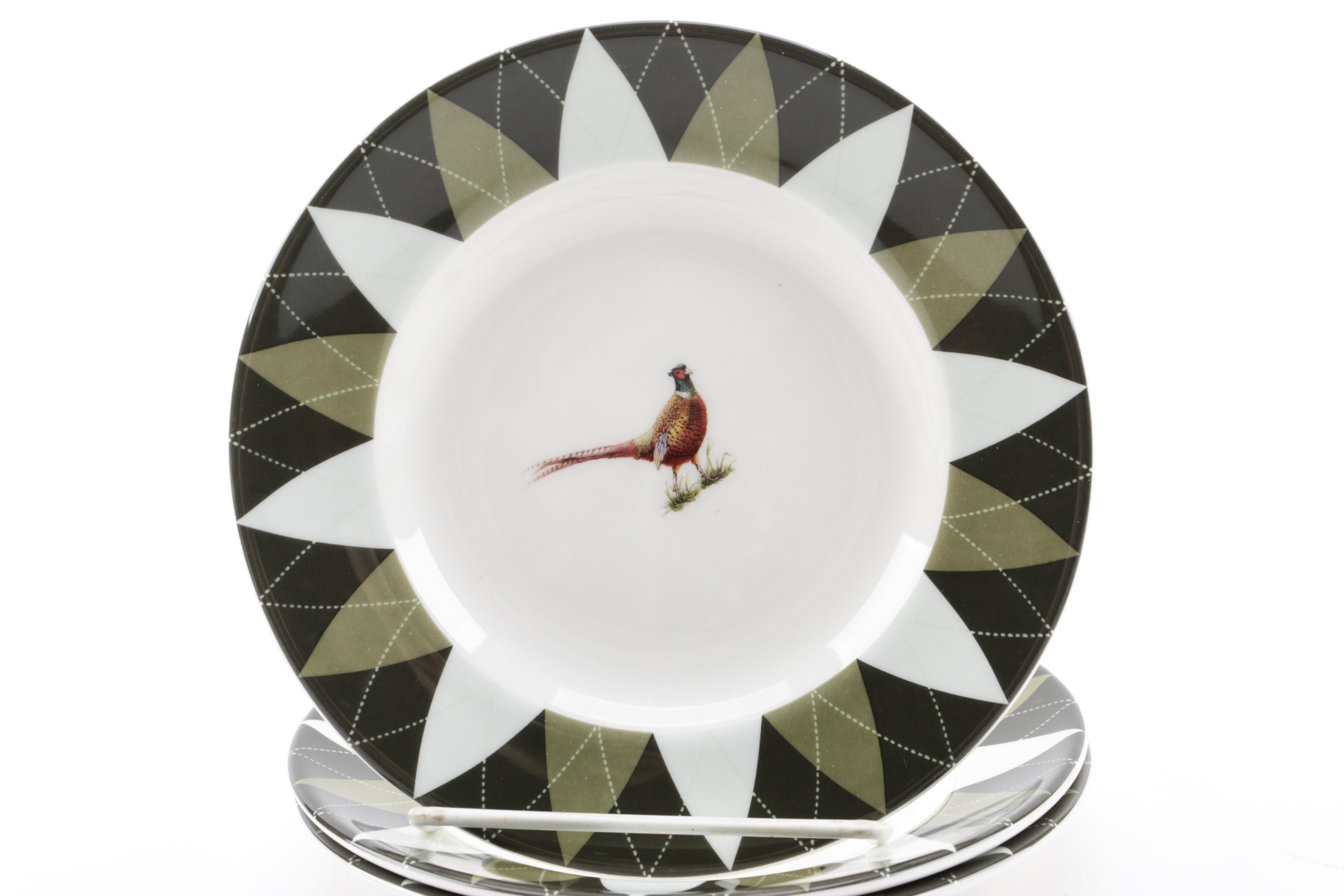 Spode "Glen Lodge Pheasant" Bowls and "Glen Lodge Stag" Bread and Butter Plates