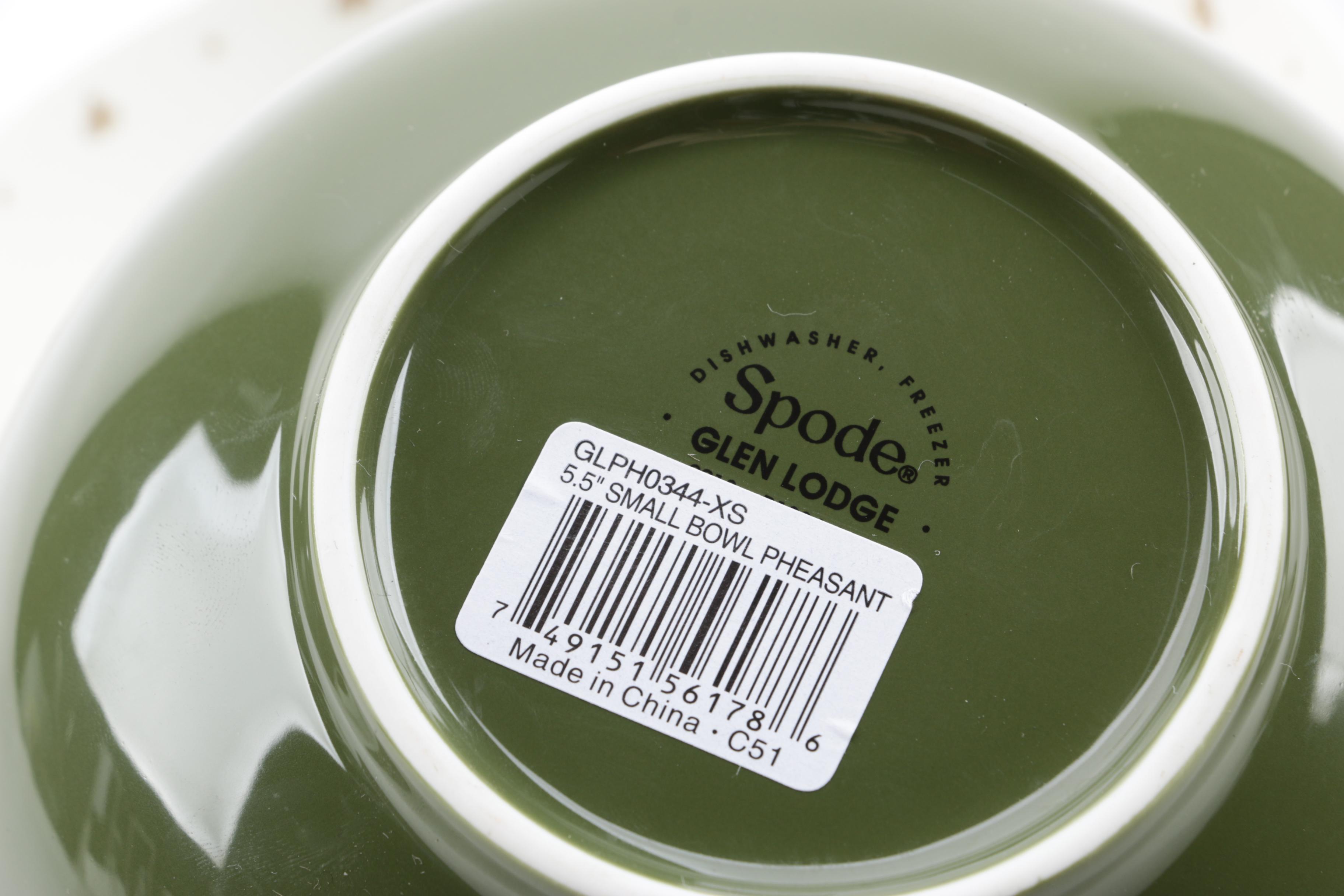 Spode "Glen Lodge Pheasant" Bowls and "Glen Lodge Stag" Bread and Butter Plates