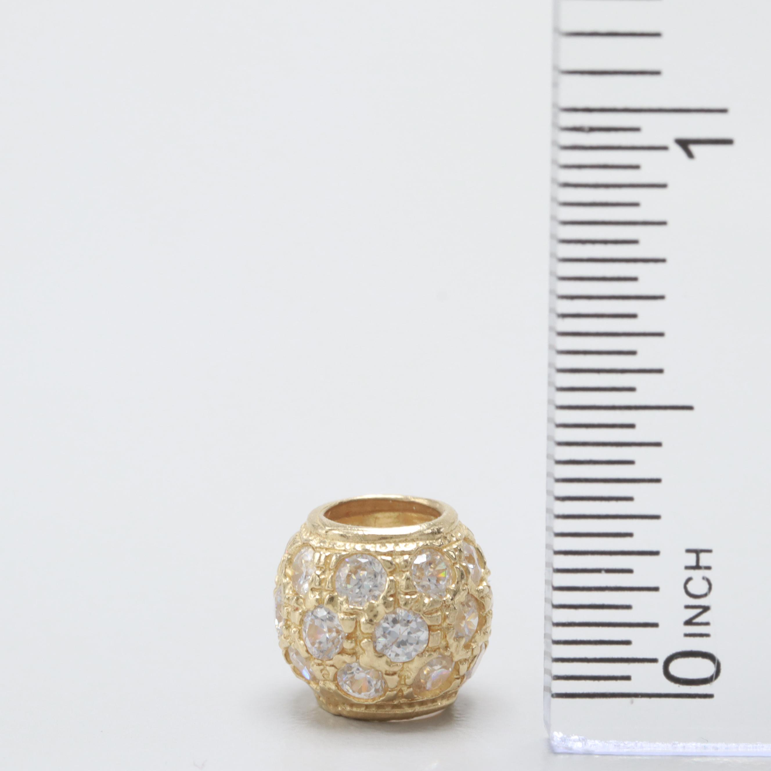 14K Yellow Gold Cubic Zirconia Pendant