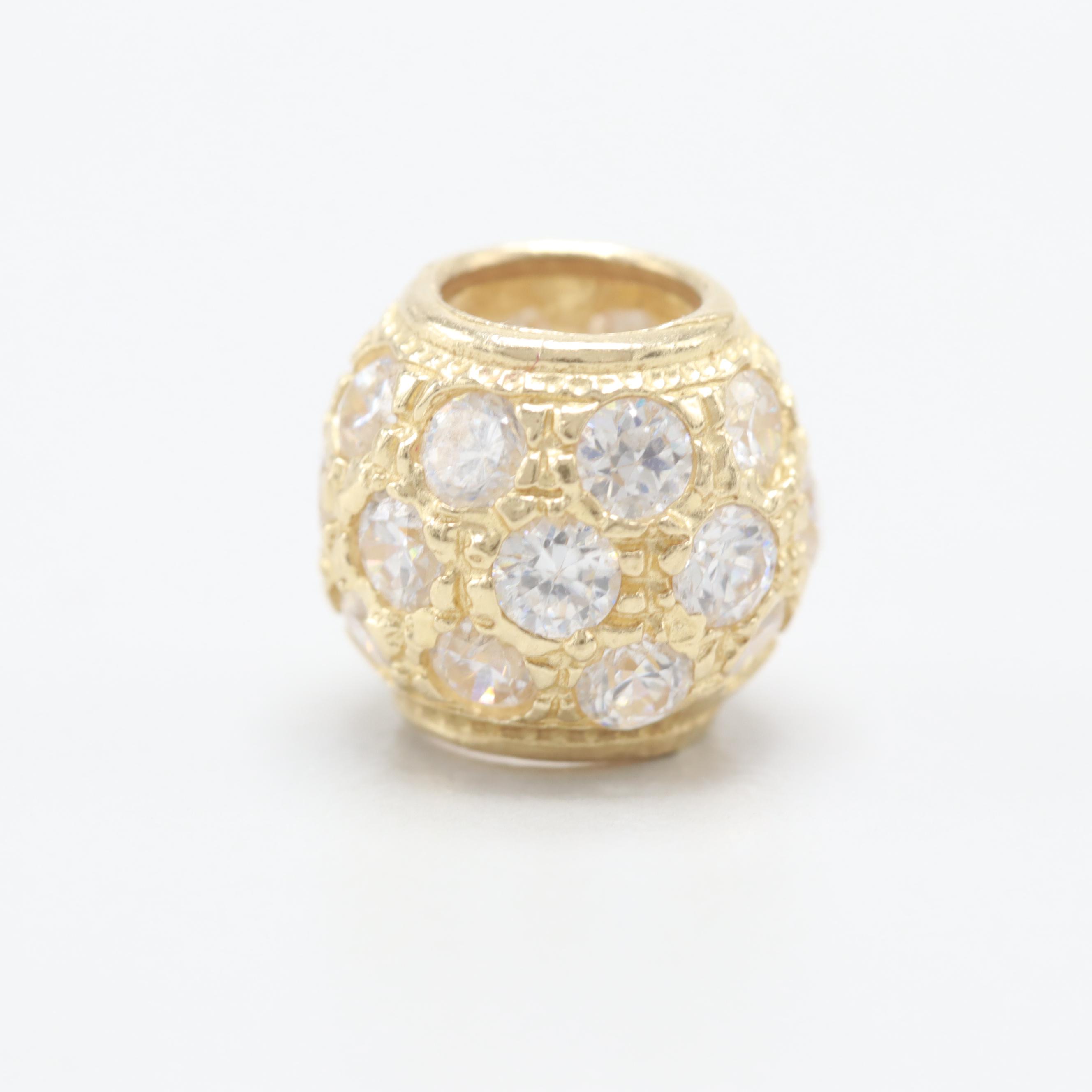 14K Yellow Gold Cubic Zirconia Pendant